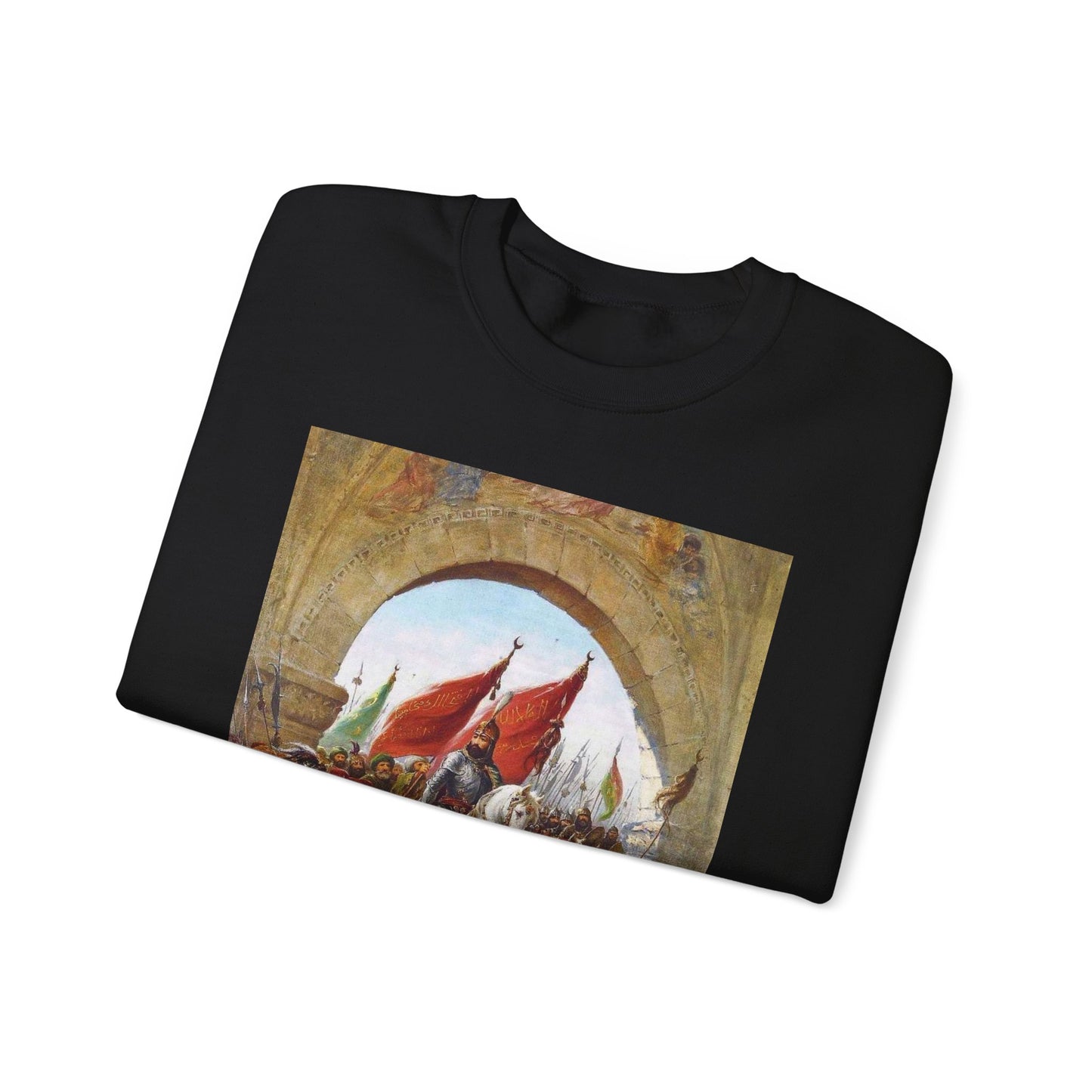 Zonaro GatesofConst - Public domain scan of drawing Black Heavy Blend Adult Crew Neck SweatShirt