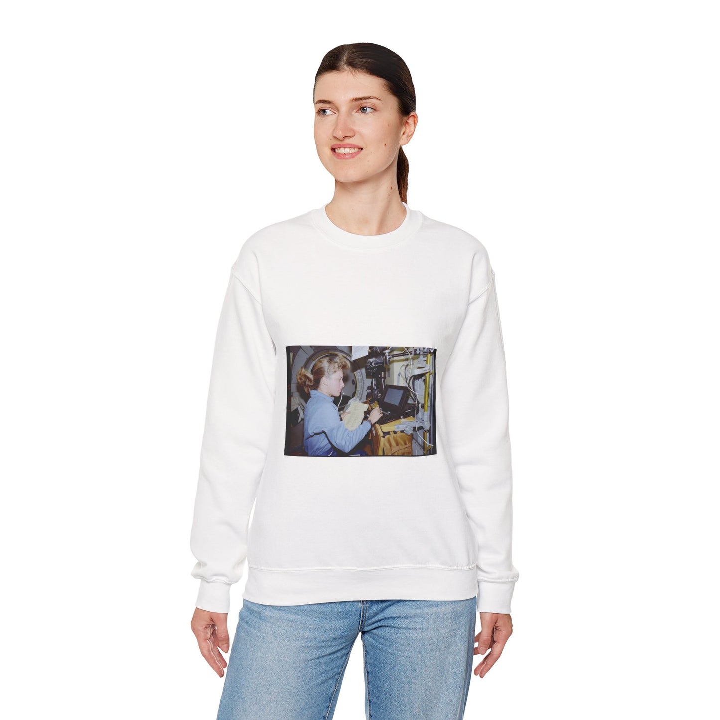 S47-238-020 - STS-047 - Public domain NASA photogrpaph White Heavy Blend Adult Crew Neck SweatShirt