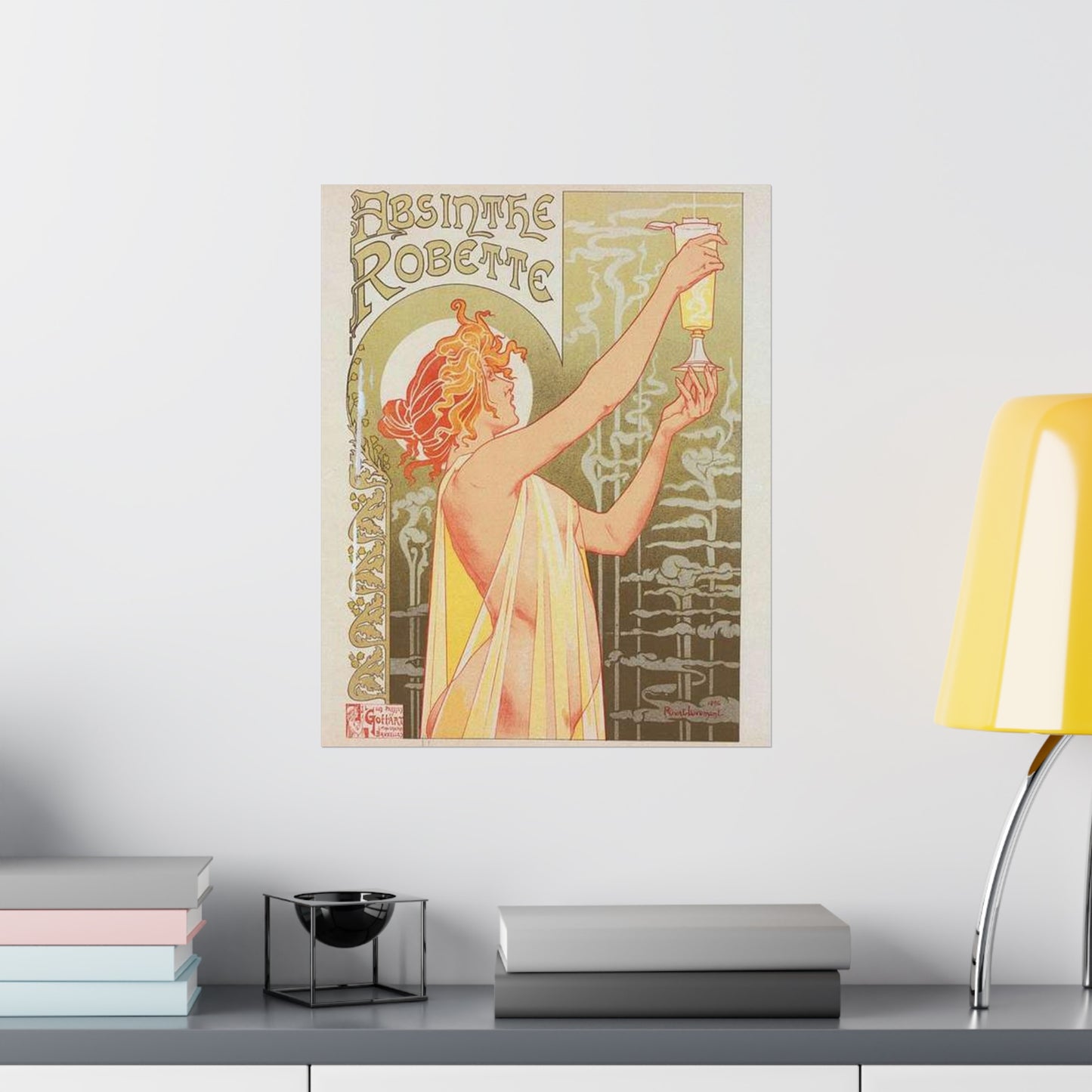 Affiche belge pour l' "Absinthe Robette". High Quality Matte Wall Art Poster for Home, Office, Classroom