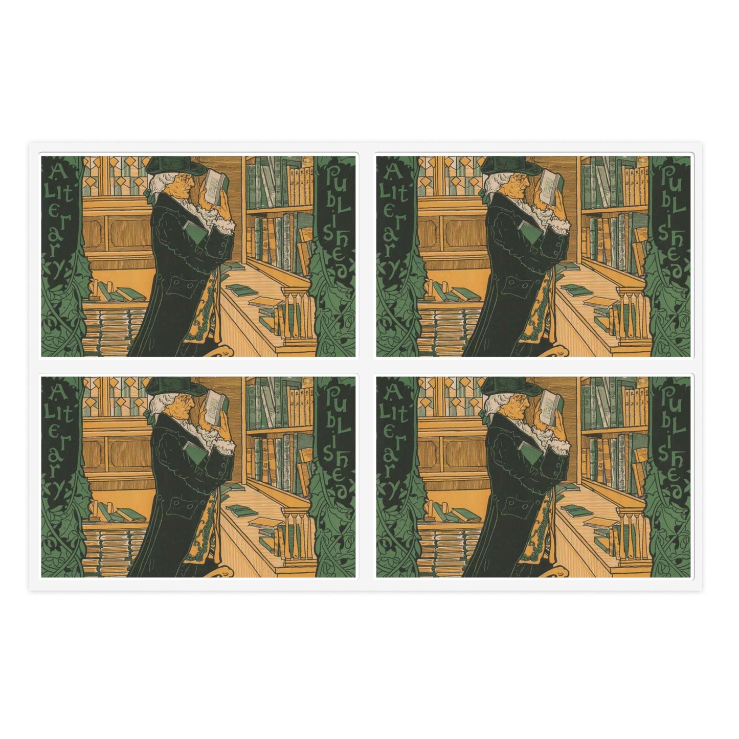 Louis Rhead - The bookman, Christmas number (2015646907) Laminated UV Protective Vinyl Stickers