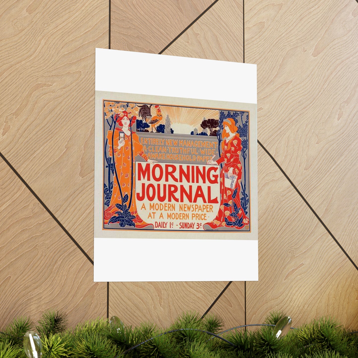 Louis Rhead - Affiche américaine pour le "Morning Journal". High Quality Matte Wall Art Poster for Home, Office, Classroom