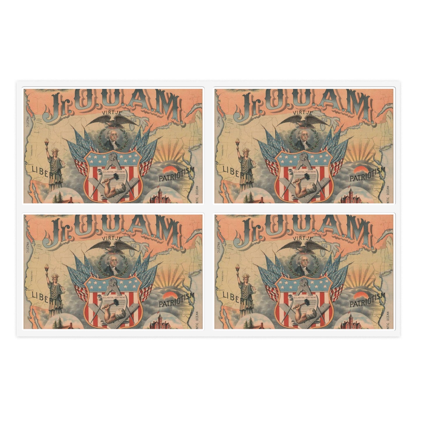 Jr. O.U.A.M - Print, Library of Congress collection Laminated UV Protective Vinyl Stickers