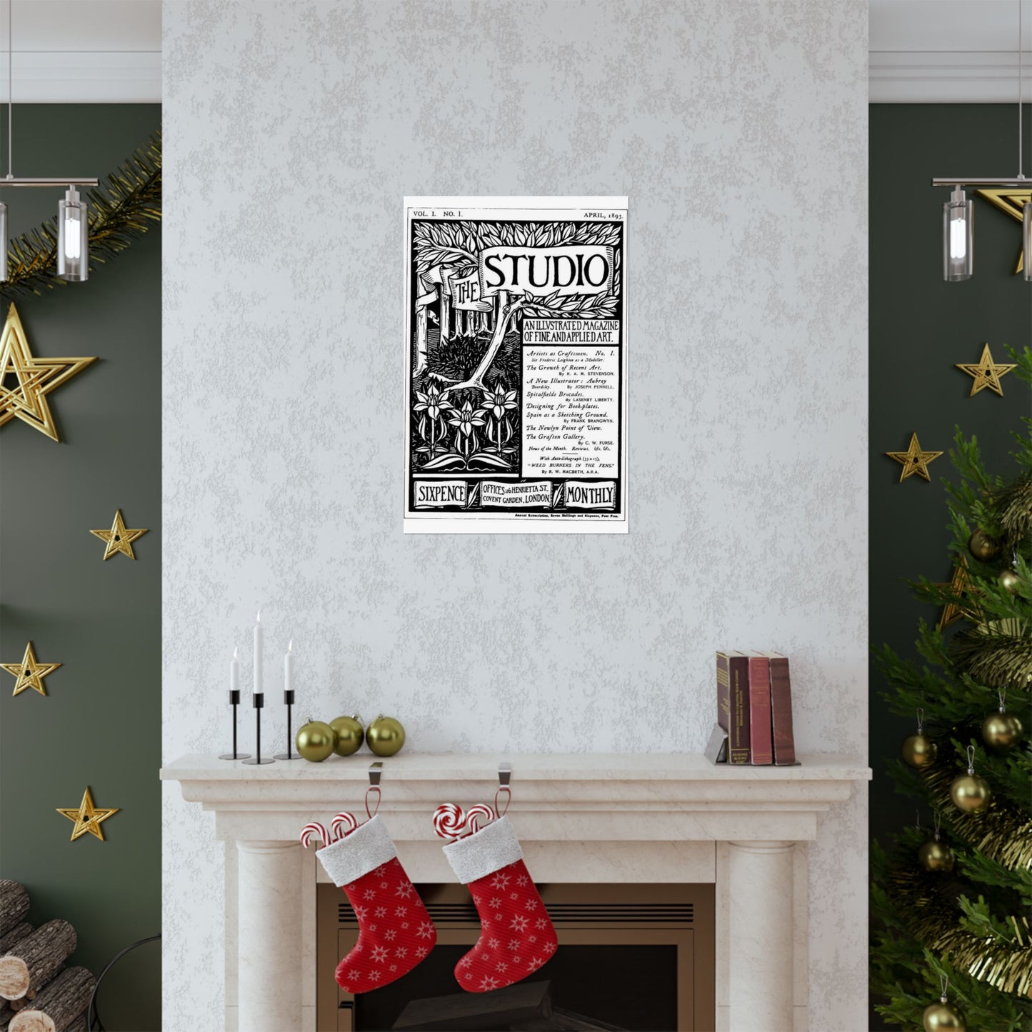 Aubrey Beardsley - Thestudiomagazinefirstcover High Quality Matte Wall Art Poster for Home, Office, Classroom