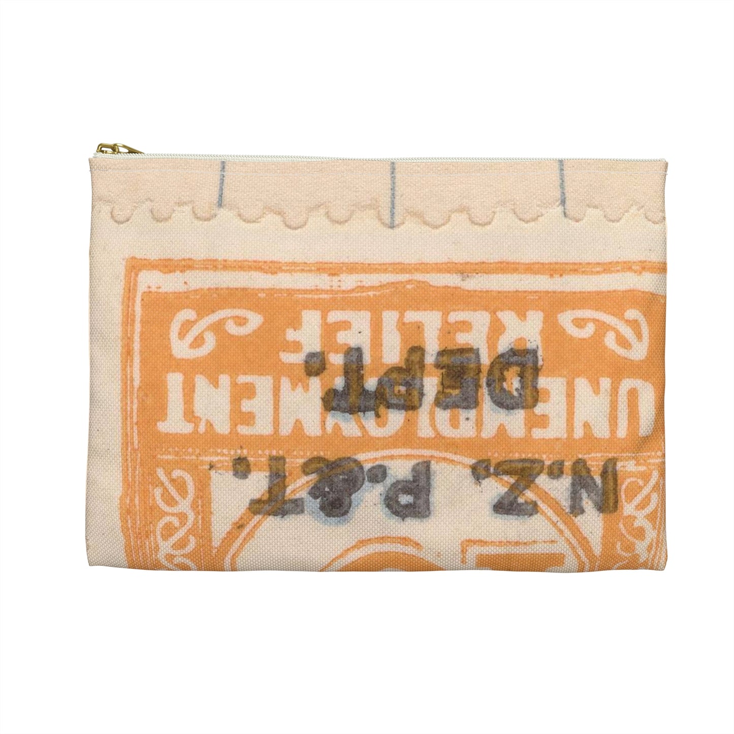 Ten penny Unemployment Relief stamp overprinted 'Specimen' Large Organizer Pouch with Black Zipper