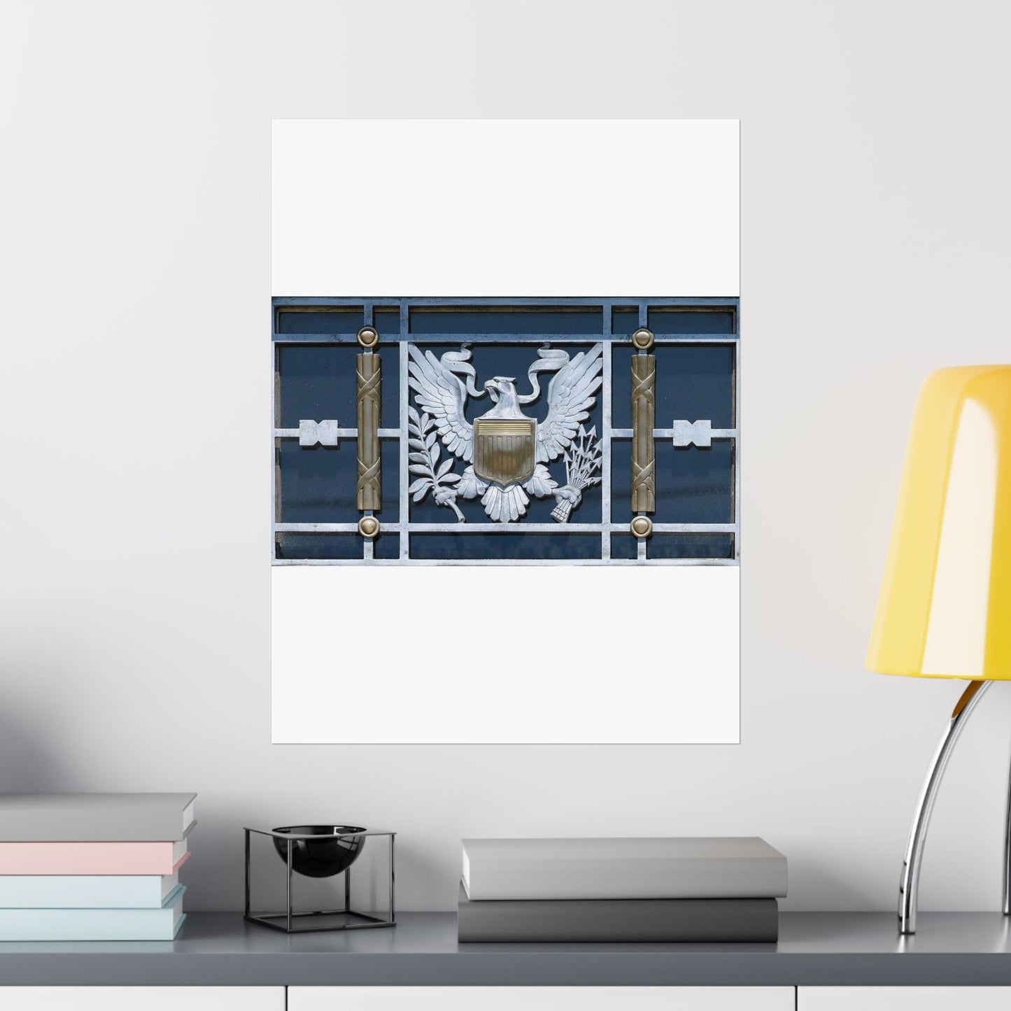Door detail, Robert J. Nealon Federal Building and U.S. Courthouse, Scranton, Pennsylvania High Quality Matte Wall Art Poster for Home, Office, Classroom