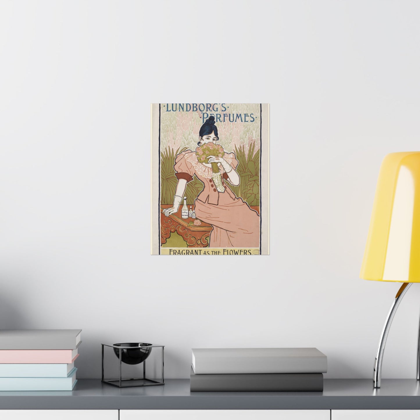 Lundborg's perfumes, Art Nouveau poster High Quality Matte Wall Art Poster for Home, Office, Classroom