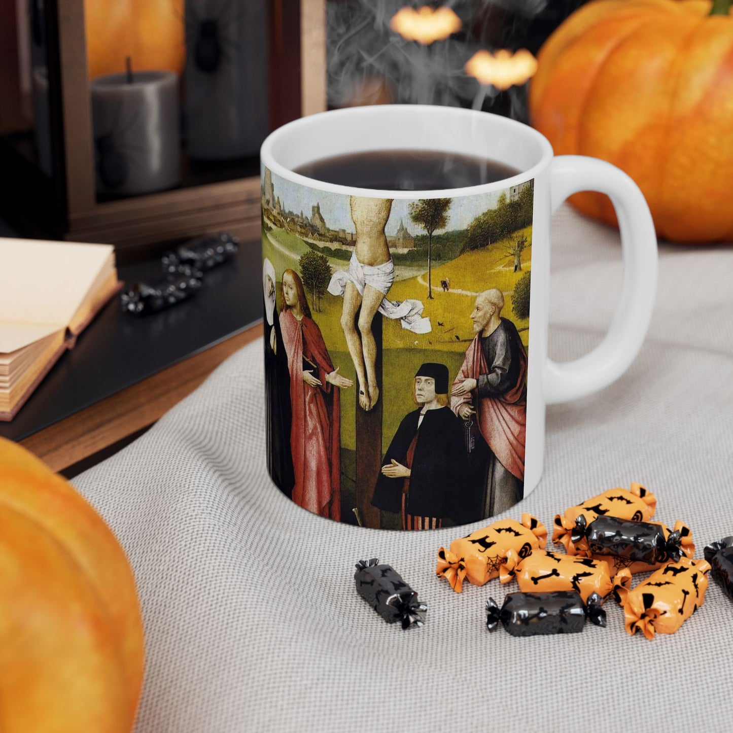 Hieronymus Bosch - CrucifixionWithADonorBosch Beautiful Novelty Ceramic Coffee Mug 11oz