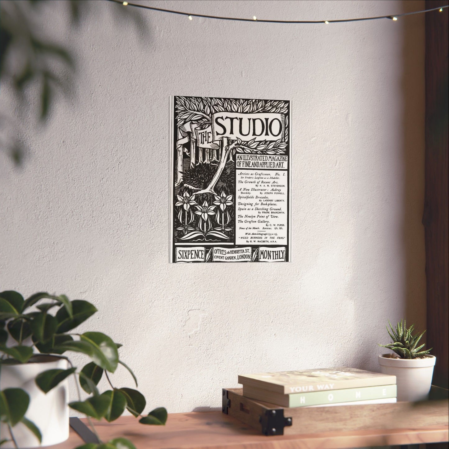 Aubrey Beardsley - Thestudiomagazinefirstcover High Quality Matte Wall Art Poster for Home, Office, Classroom