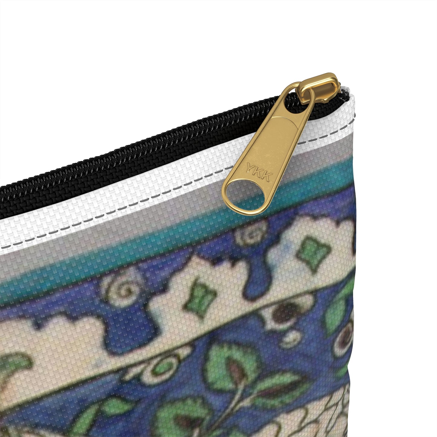 Tile Panel, 15th century - Public domain photo of museum object Large Organizer Pouch with Black Zipper