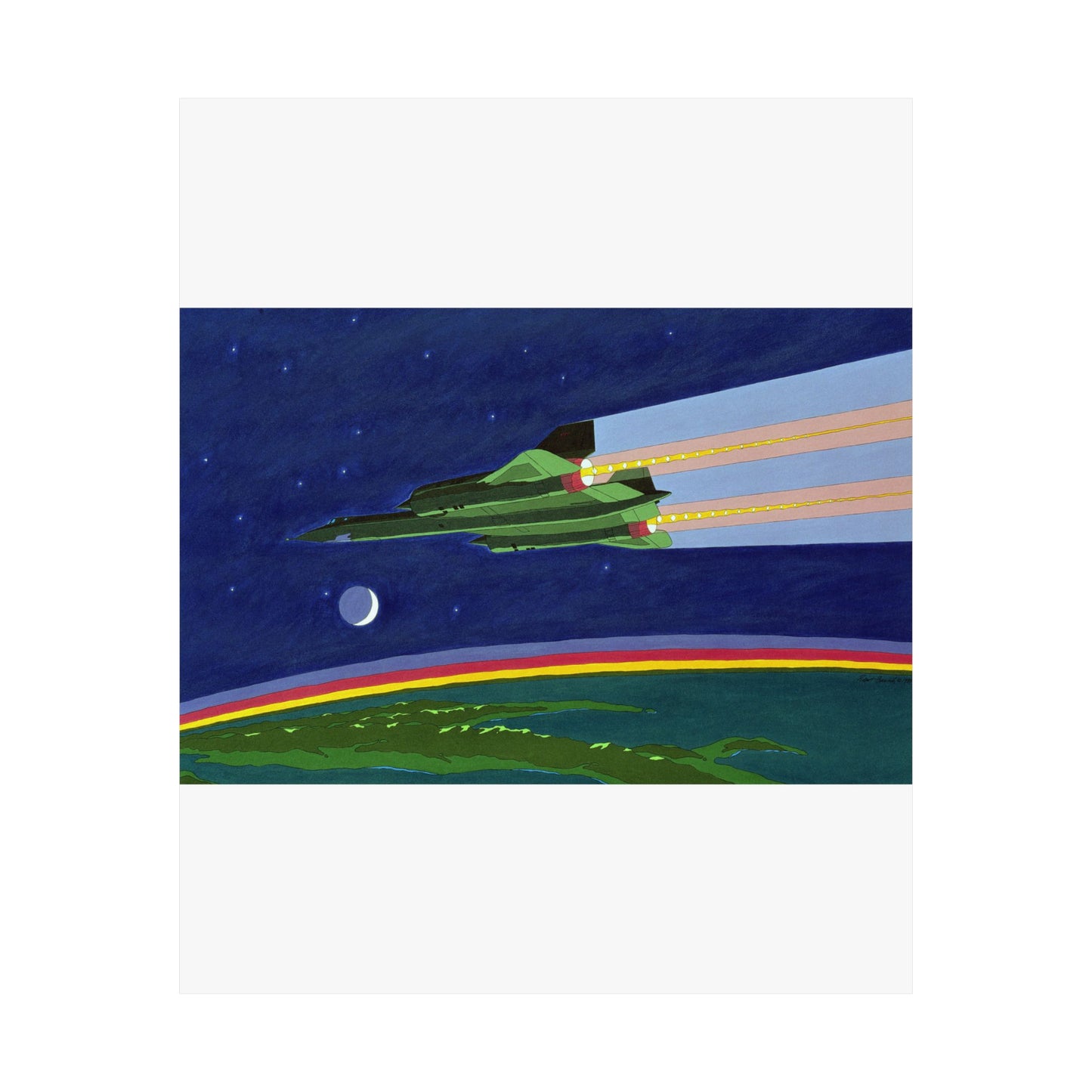 Artwork: "Blackbird at Sunrise" Artist: Bob Bausch, USAF Art Collection High Quality Matte Wall Art Poster for Home, Office, Classroom