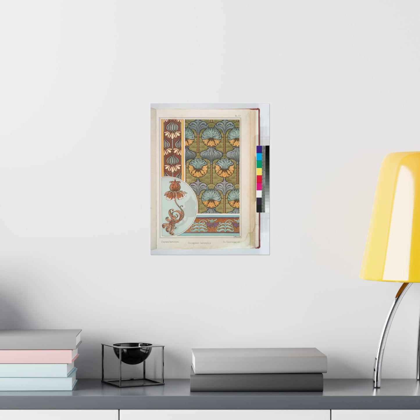 Couronne imperiale, Maurice Pillard Verneuil High Quality Matte Wall Art Poster for Home, Office, Classroom