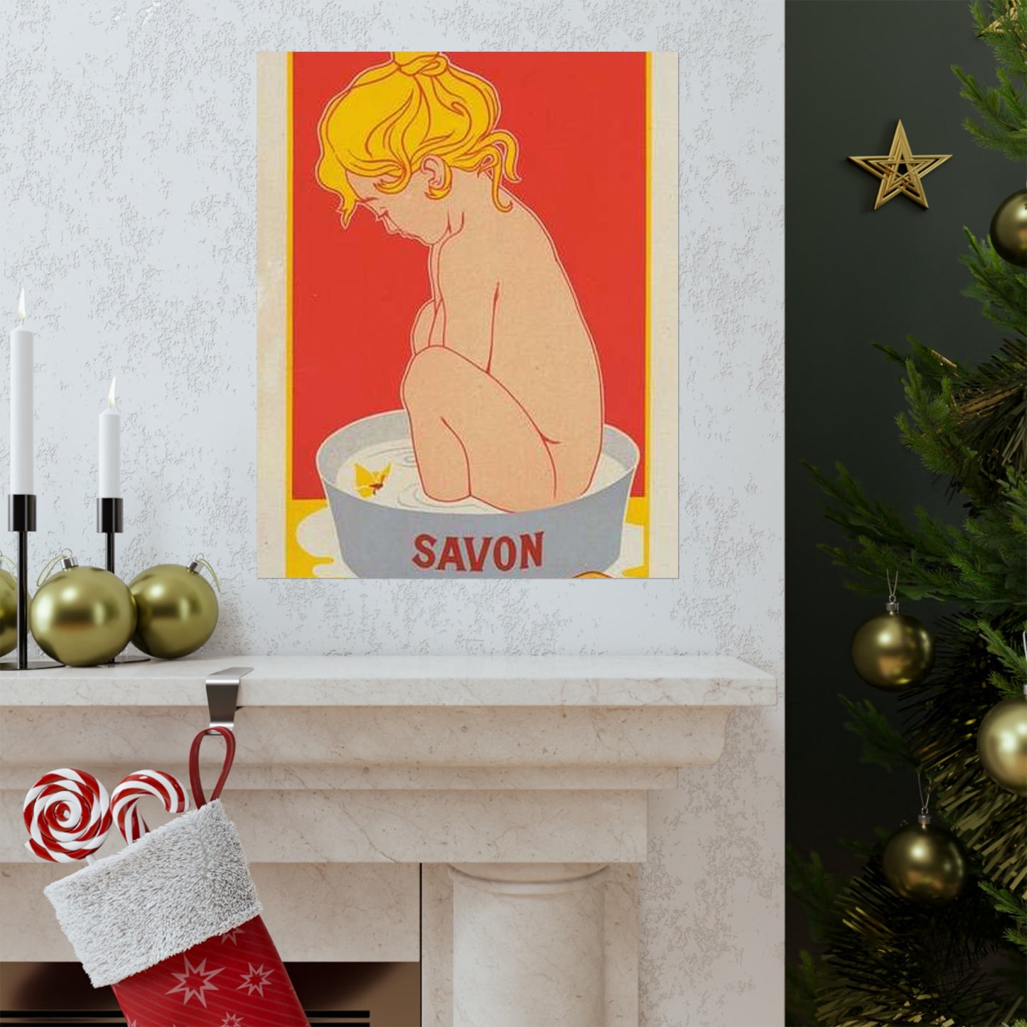 Affiche belge pour le "Savon Starlight". High Quality Matte Wall Art Poster for Home, Office, Classroom