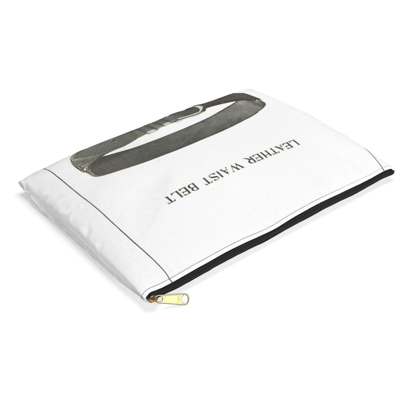 Patent drawing - Leather Waist Belt - . Public domain image Large Organizer Pouch with Black Zipper