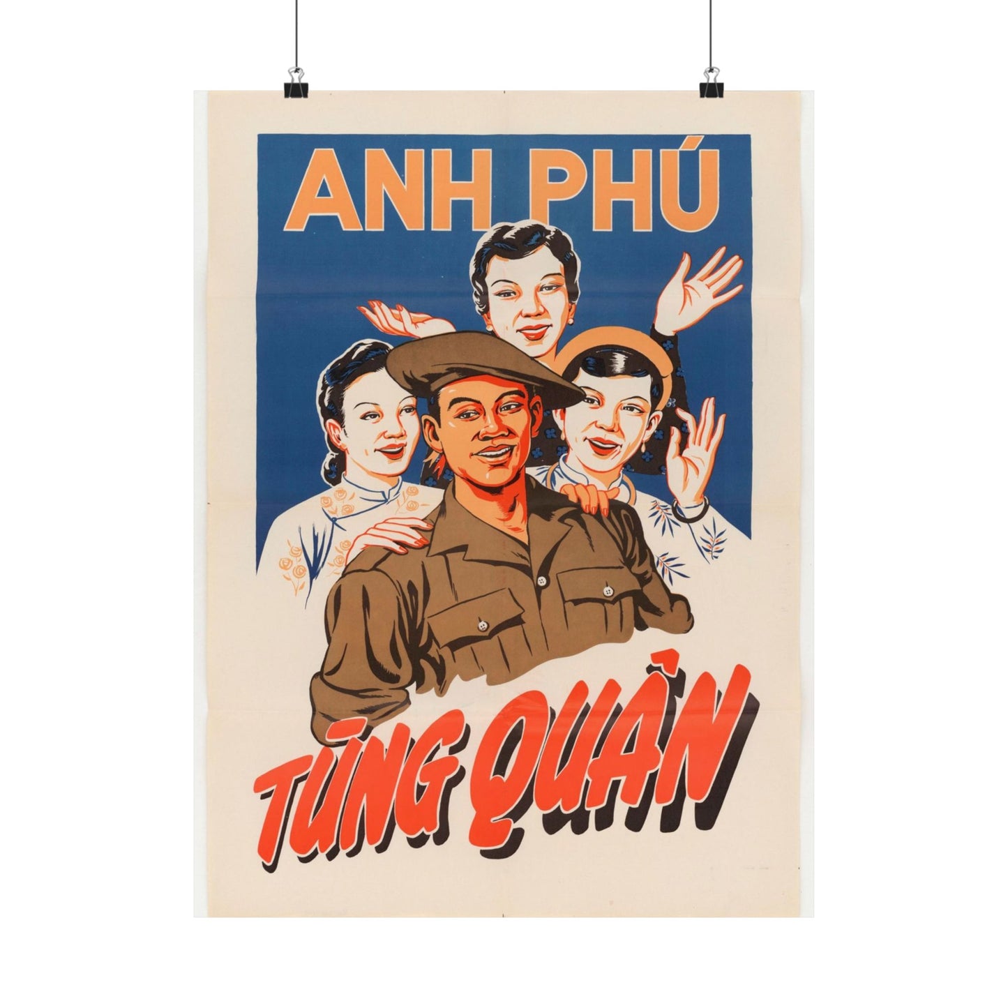 Viet Poster #5, Cold War American Propaganda poster High Quality Matte Wall Art Poster for Home, Office, Classroom