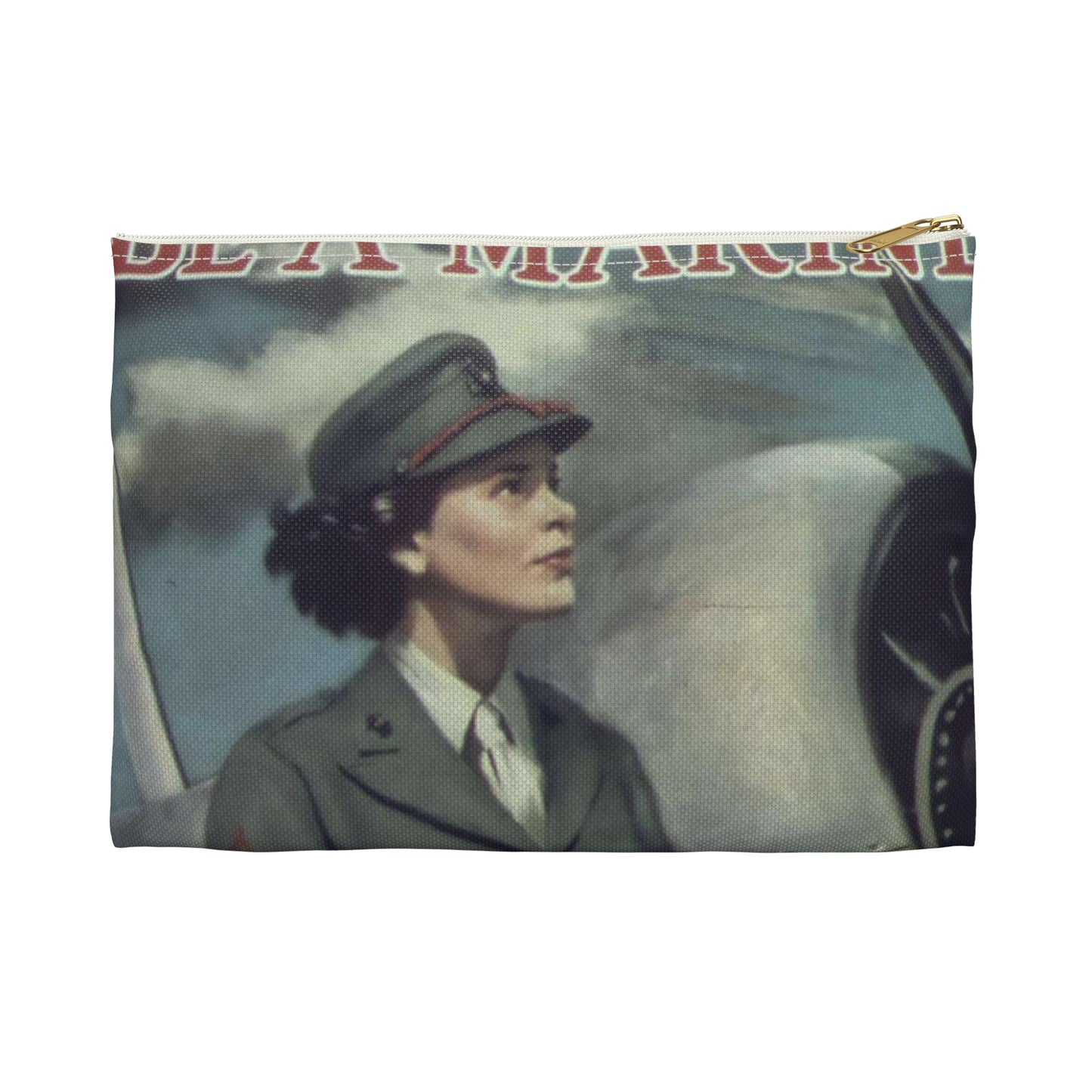 "Be a Marine-Free a Marine to Fight" - NARA - 513679 Large Organizer Pouch with Black Zipper