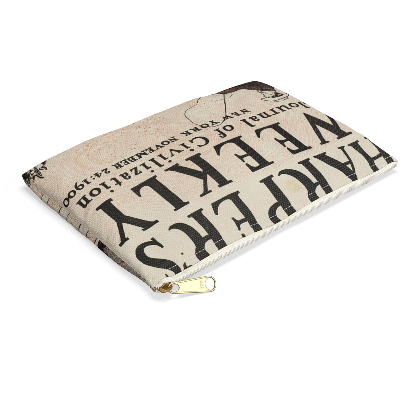 Harper's weekly, a journal of civilization, New York, November 24: 1900 Large Organizer Pouch with Black Zipper