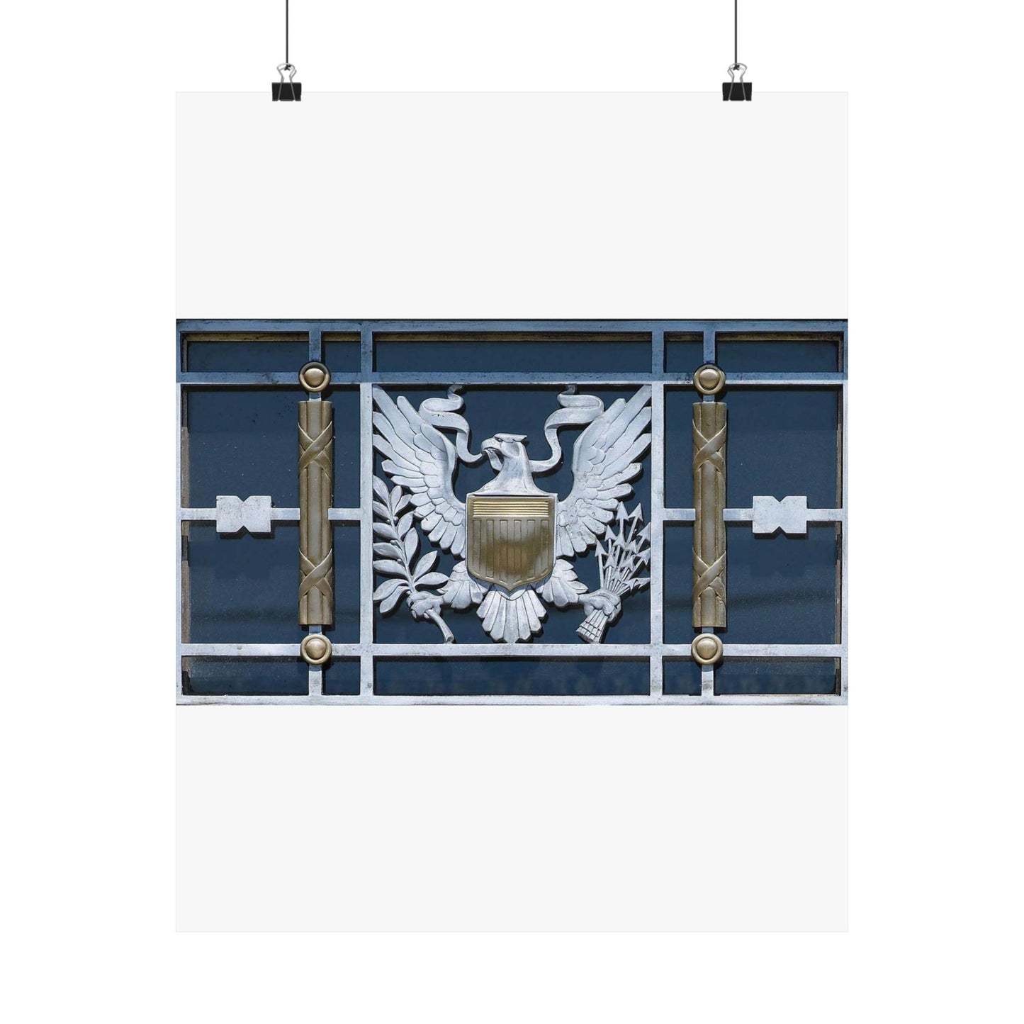 Door detail, Robert J. Nealon Federal Building and U.S. Courthouse, Scranton, Pennsylvania High Quality Matte Wall Art Poster for Home, Office, Classroom