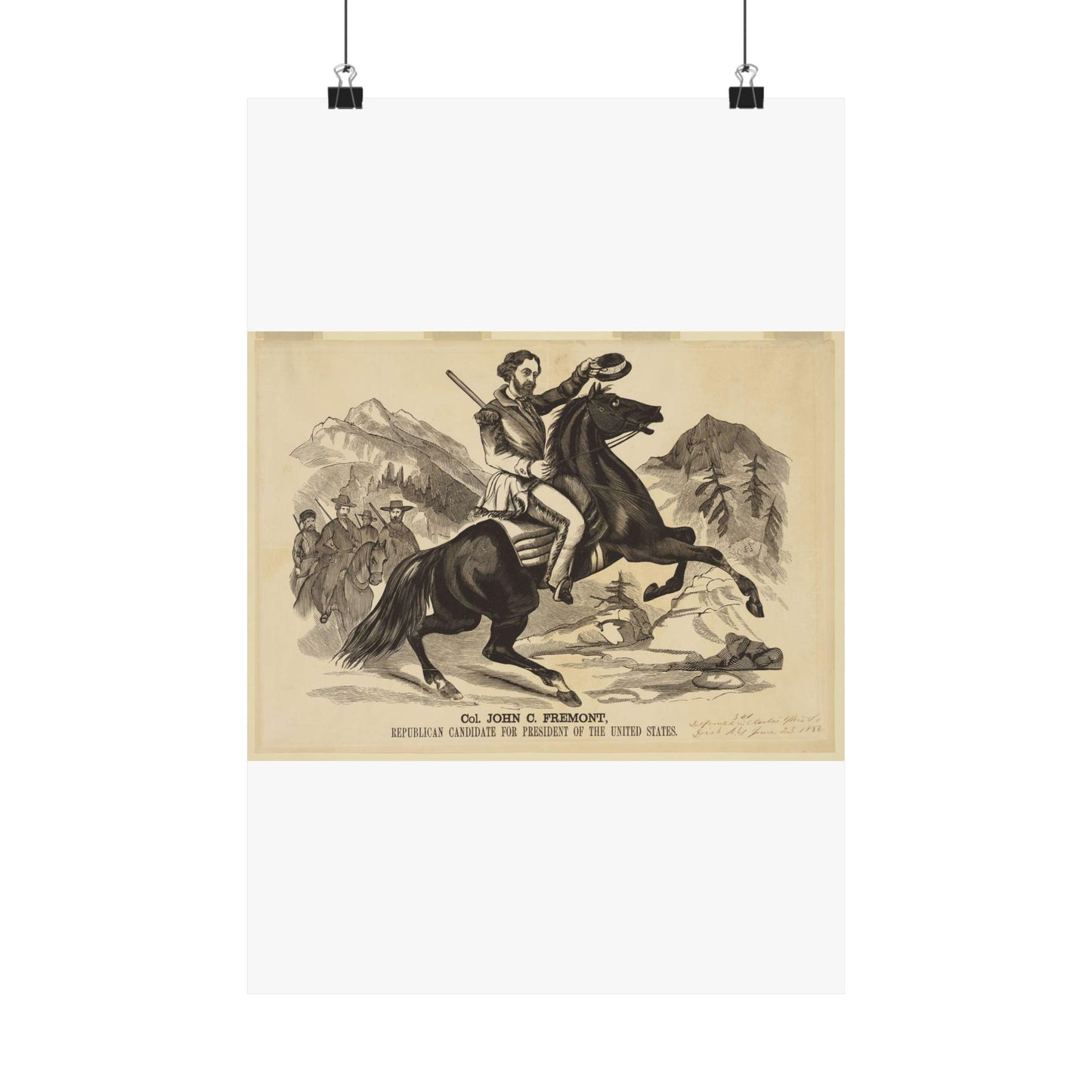 Col. John C. Fremont, Republican candidate for the President of the United States High Quality Matte Wall Art Poster for Home, Office, Classroom