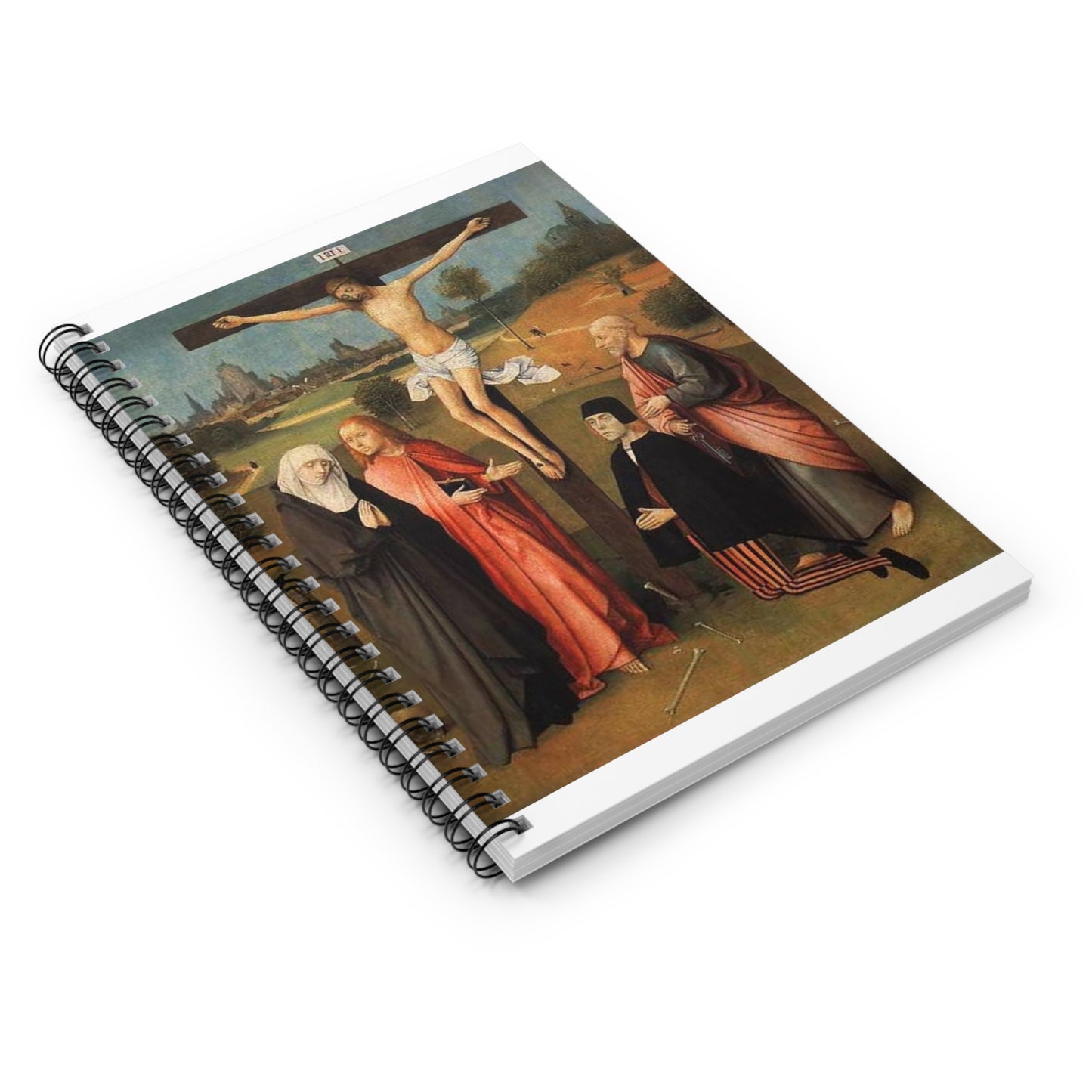 Calvary with Donor Bosch Spiral Bound Ruled Notebook with Printed Cover