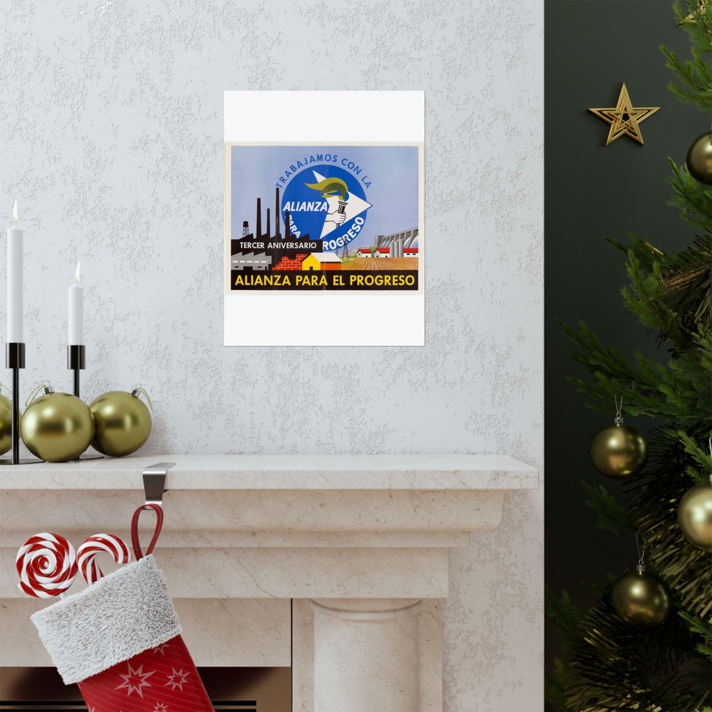 Alliance Posters, Cold War American Propaganda poster High Quality Matte Wall Art Poster for Home, Office, Classroom
