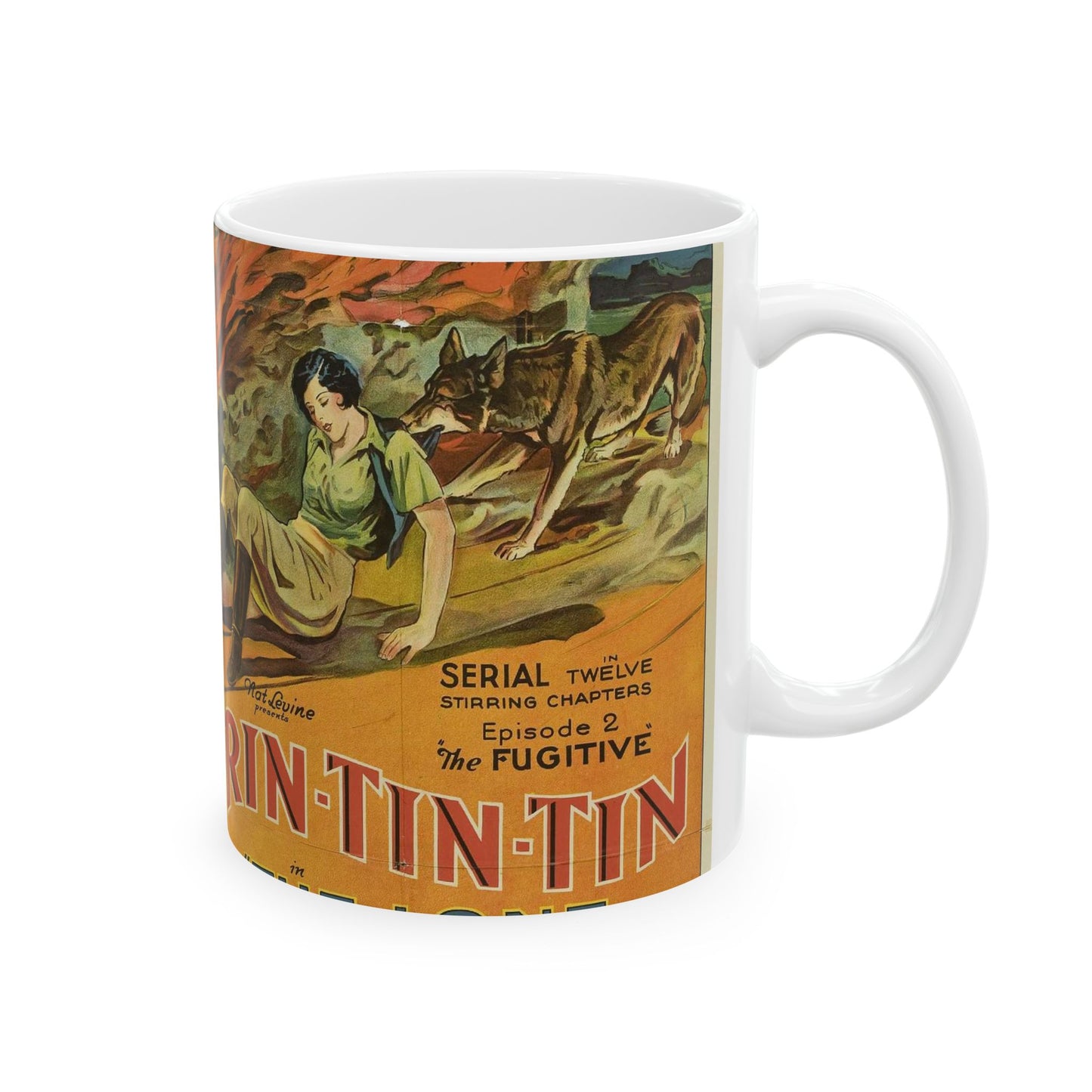 The Lone Defender poster - Vintage movie public domain poster Beautiful Novelty Ceramic Coffee Mug 11oz