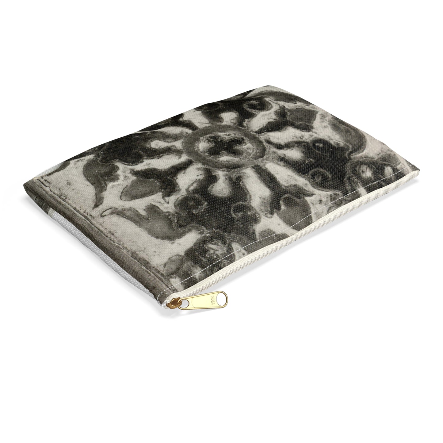 Three Tiles, 14th century - Public domain dedication museum photo Large Organizer Pouch with Black Zipper