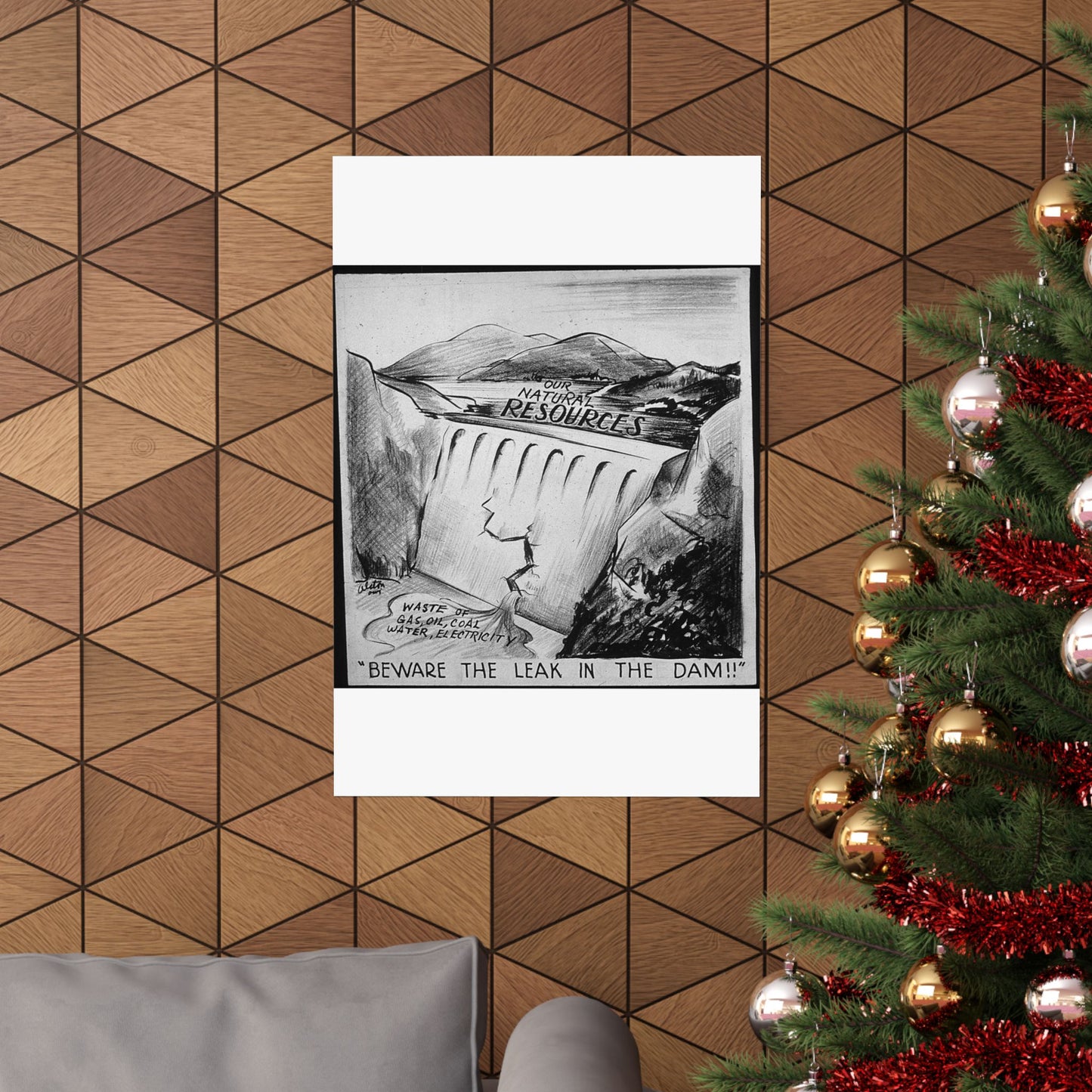 "BEWARE OF THE LEAK IN THE DAM!!" High Quality Matte Wall Art Poster for Home, Office, Classroom