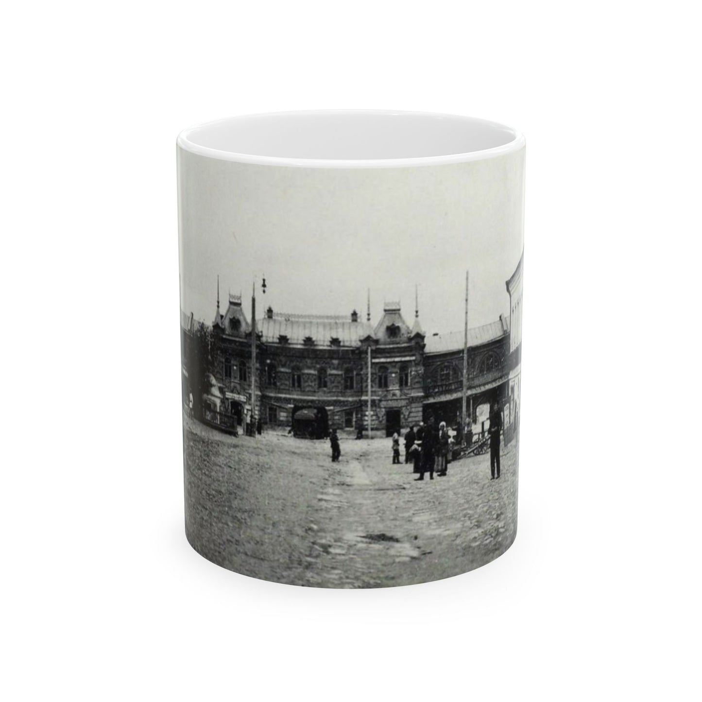Cathedral street and shopping arcade. Kovrov, Vladimir Gubernia, Russia Beautiful Novelty Ceramic Coffee Mug 11oz