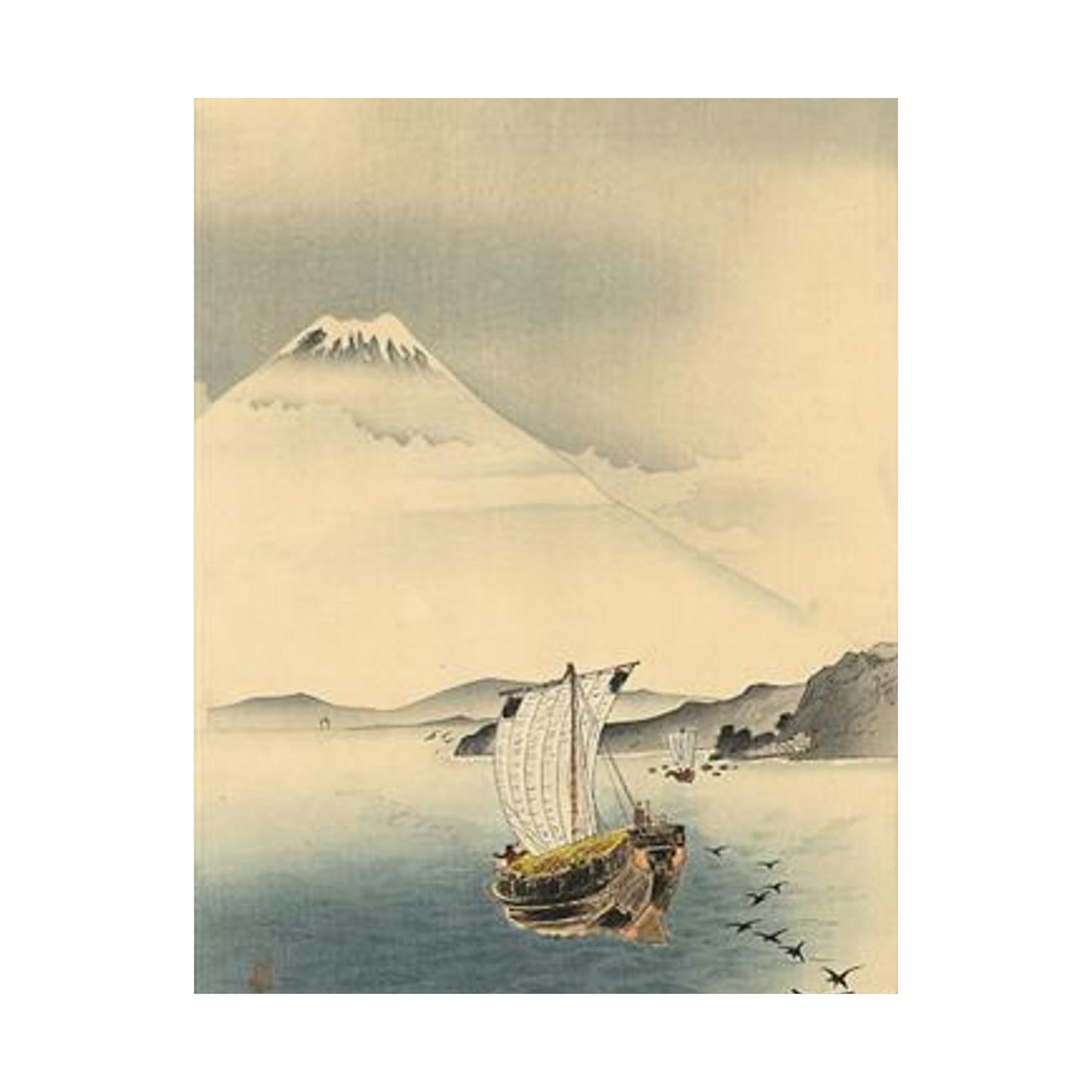 Koson - mount-fuji, Ohara Koson High Quality Matte Wall Art Poster for Home, Office, Classroom