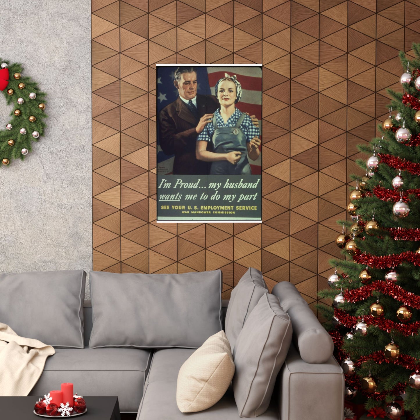 "I'm Proud...my husband wants me to do my part" - NARA - 513841 High Quality Matte Wall Art Poster for Home, Office, Classroom