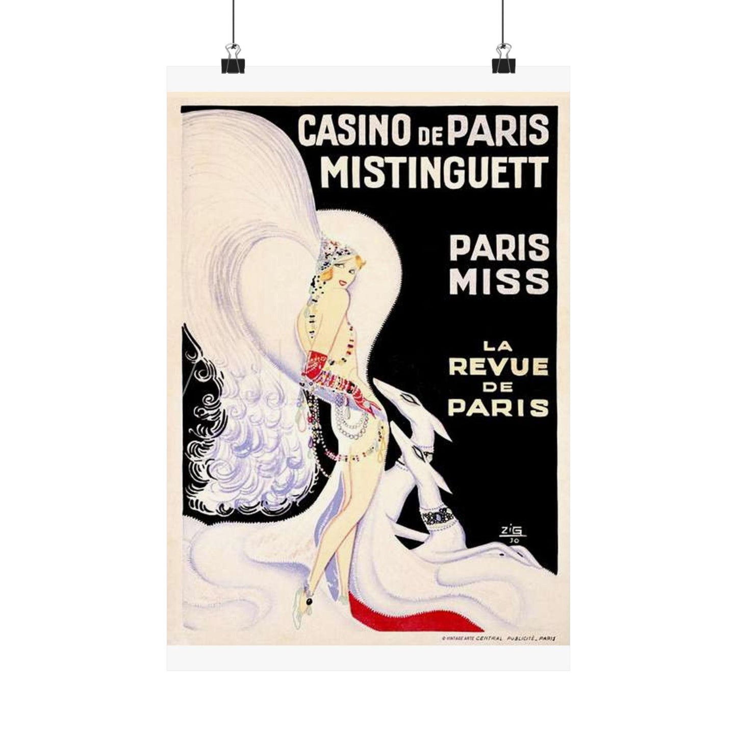 Louis Gaudin - La Revue de Paris 1930 High Quality Matte Wall Art Poster for Home, Office, Classroom