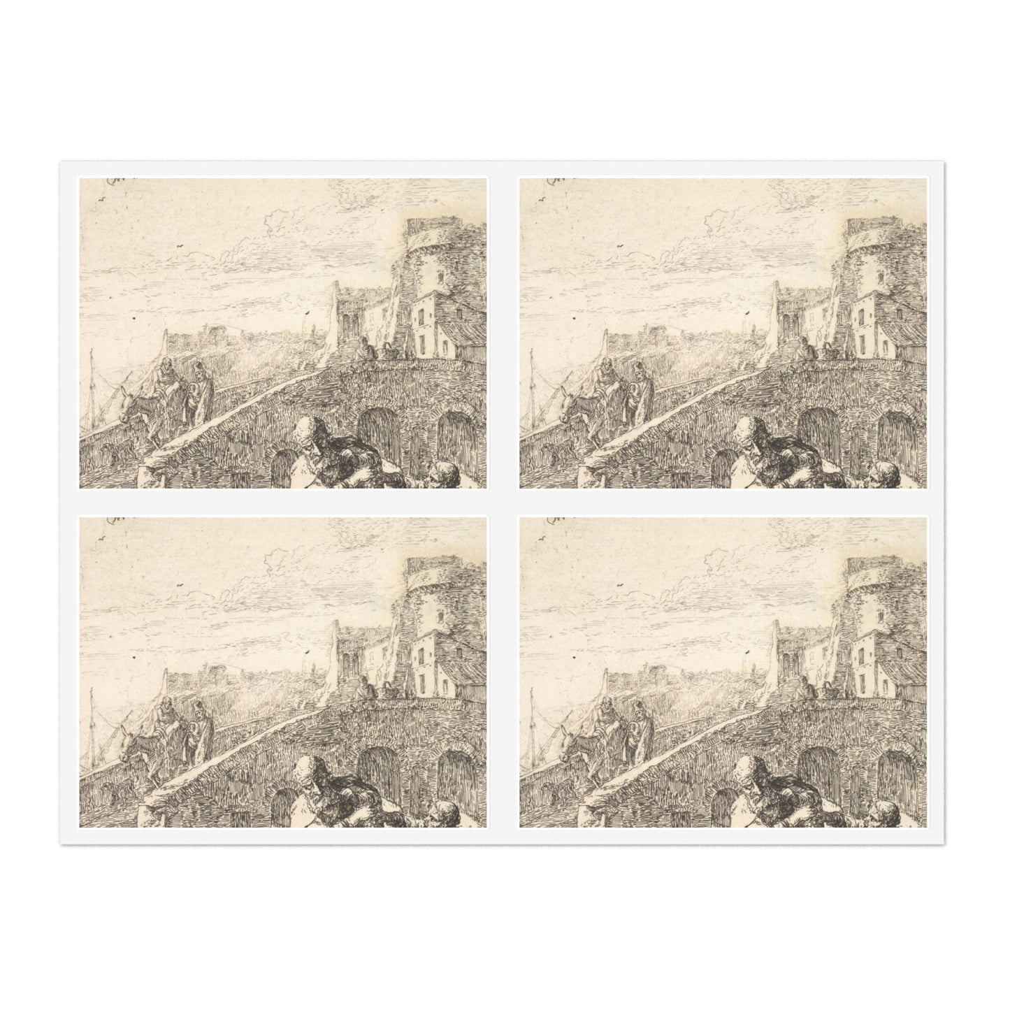 Thomas Wijck - Lazarillo Stealing Grapes from the Poor Blind Beggar Laminated UV Protective Vinyl Stickers