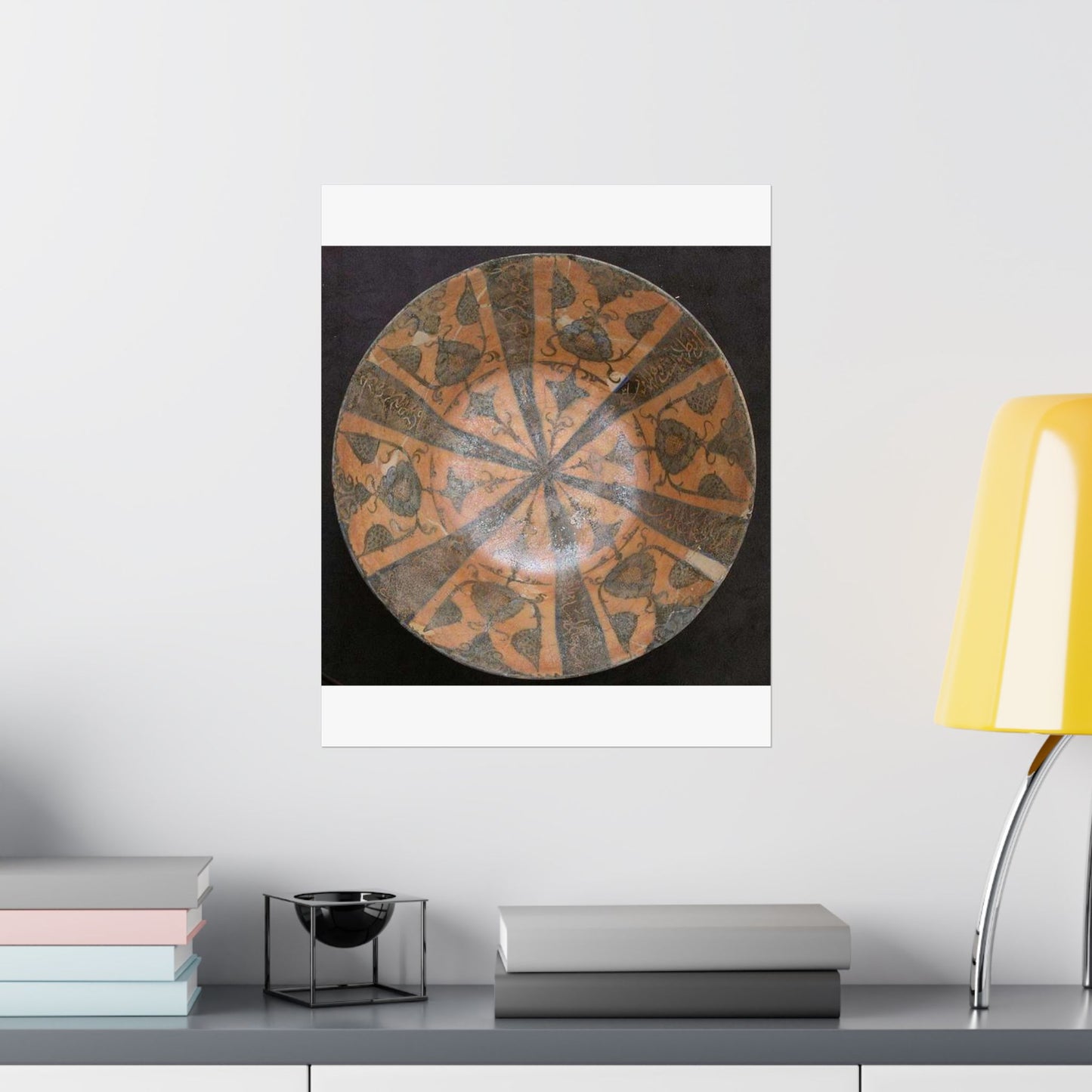 Bowl, Iran, 12th century - Public domain photo of museum object High Quality Matte Wall Art Poster for Home, Office, Classroom