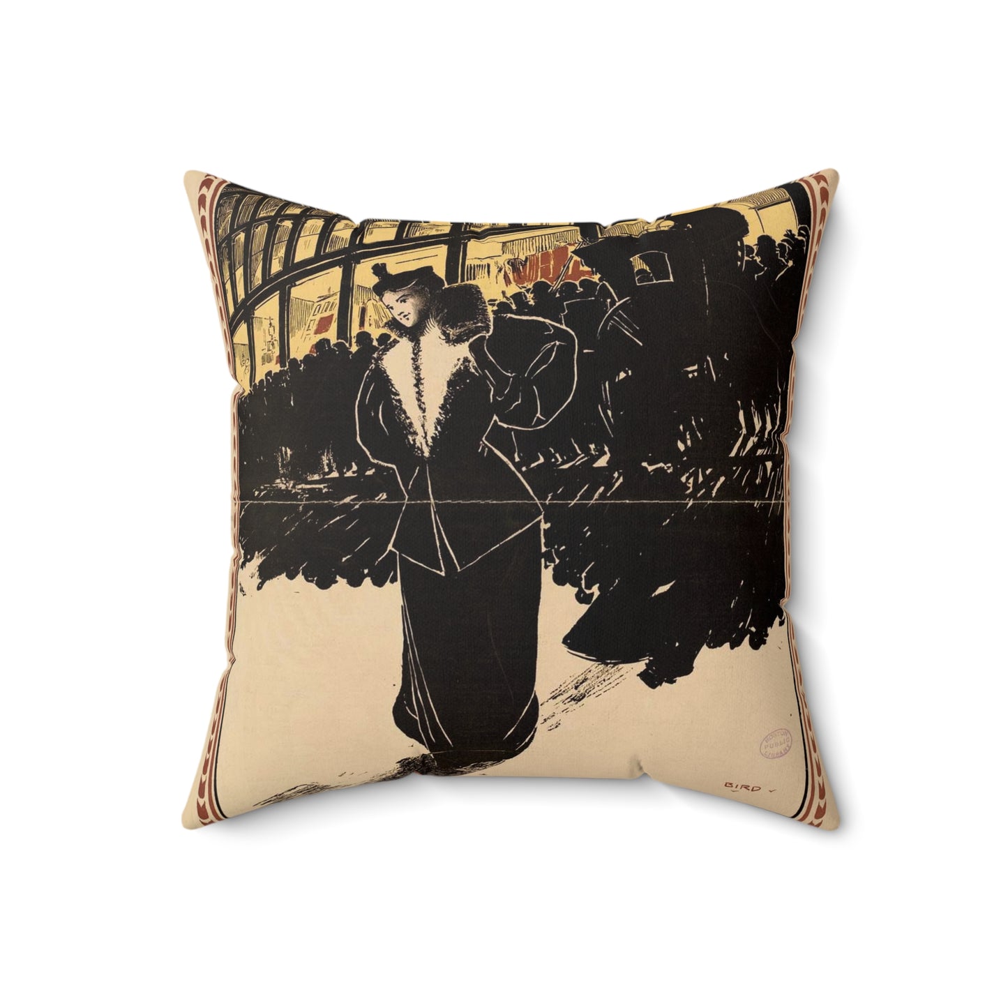 The post express, holiday number Decorative Accent Square Pillow