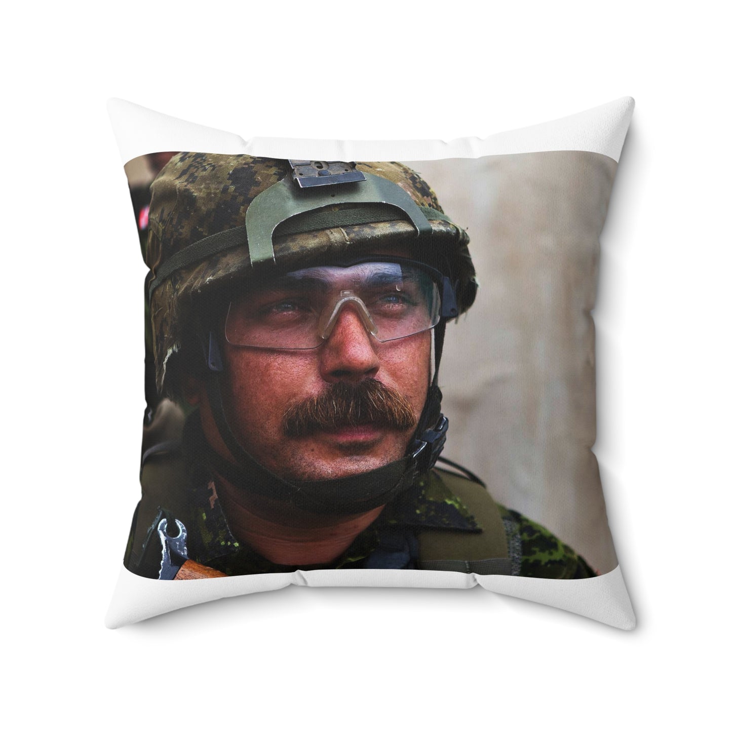 Cpl. Dean Disotell, a heavy-machine gunner with Company Decorative Accent Square Pillow