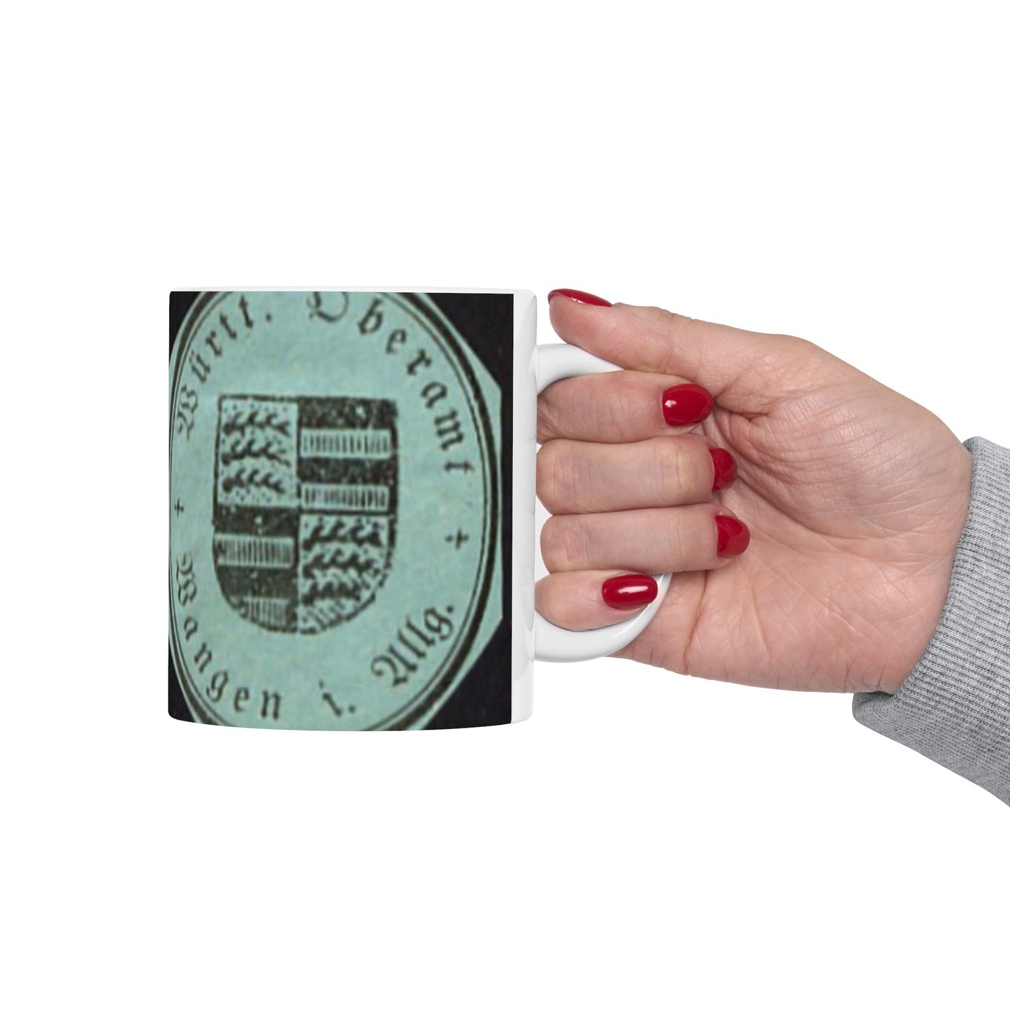 Oberamt Wangen Briefsiegel - public domain postal stamp scan Beautiful Novelty Ceramic Coffee Mug 11oz