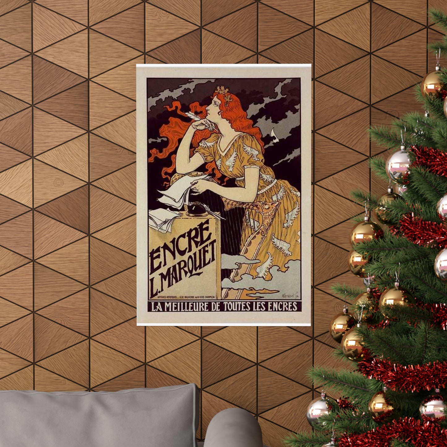 Affiche pour l' "Encre Marquet". High Quality Matte Wall Art Poster for Home, Office, Classroom