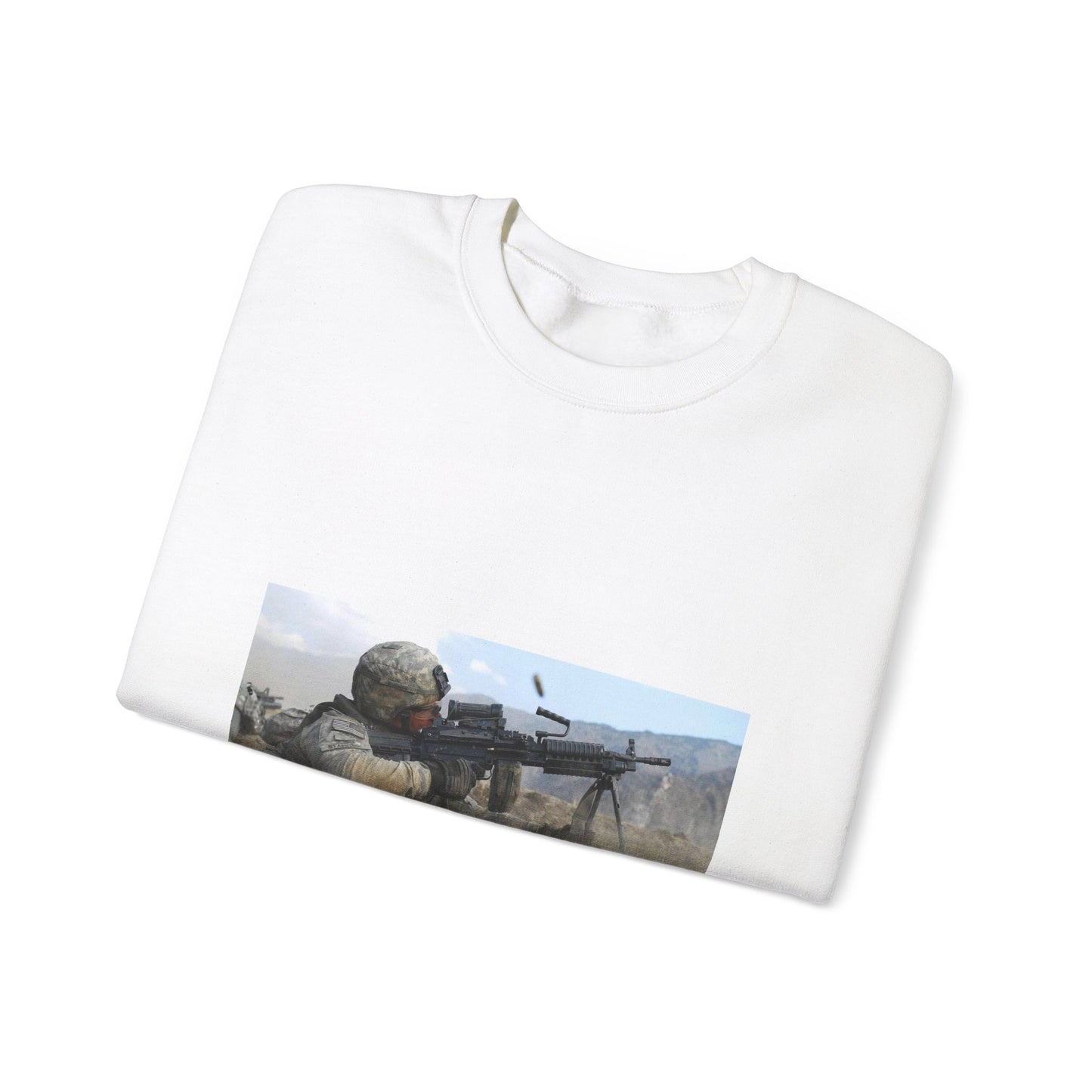 U.S. Army Pvt. John Stafinski, a native of Seville, White Heavy Blend Adult Crew Neck SweatShirt