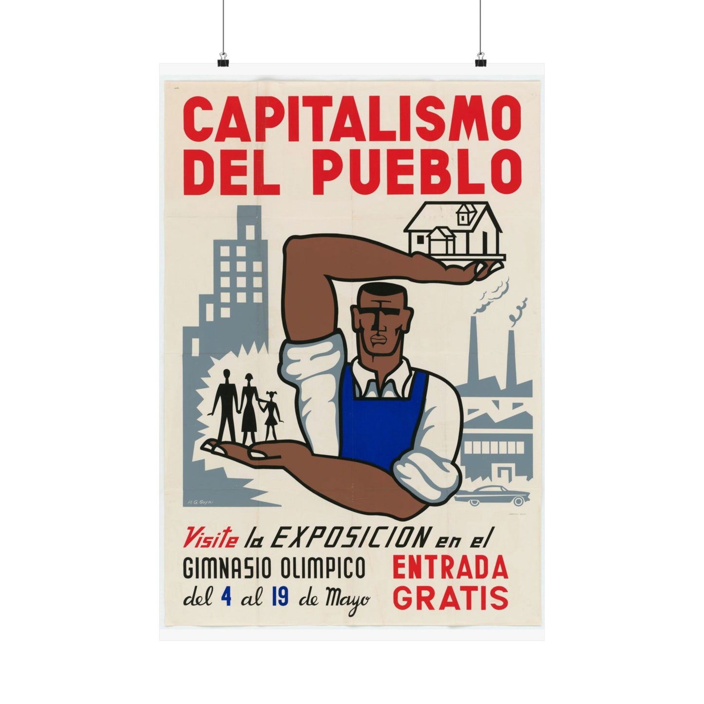 People's Capitalism Poster, United States information service propaganda High Quality Matte Wall Art Poster for Home, Office, Classroom
