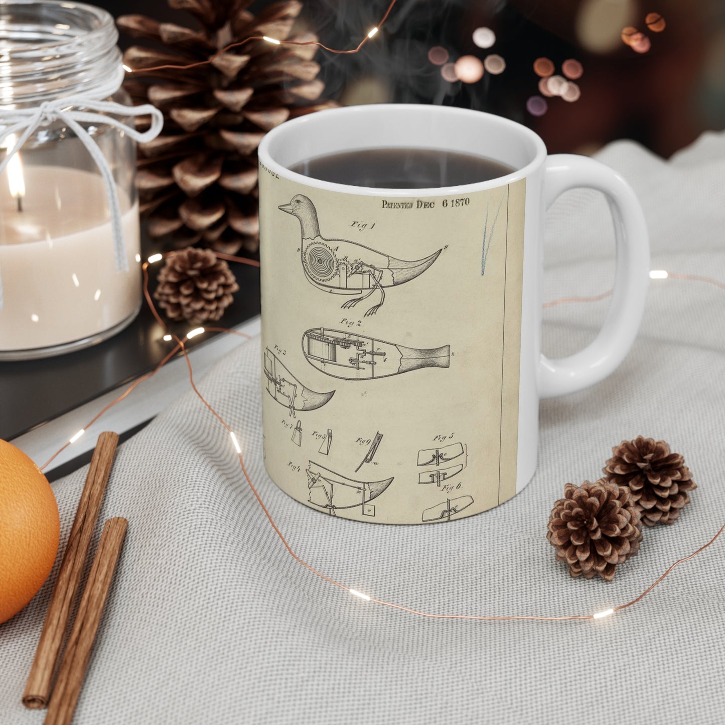 Patent drawing - Drawing of Aquatic Toy Public domain image Beautiful Novelty Ceramic Coffee Mug 11oz