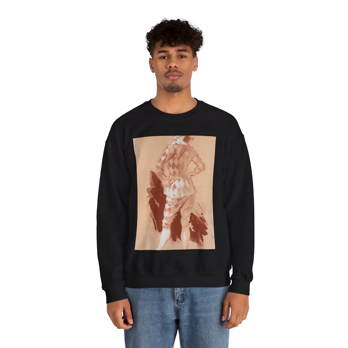 Dessin original pour la couverture des Maîtres de l'Affiche. Black Heavy Blend Adult Crew Neck SweatShirt