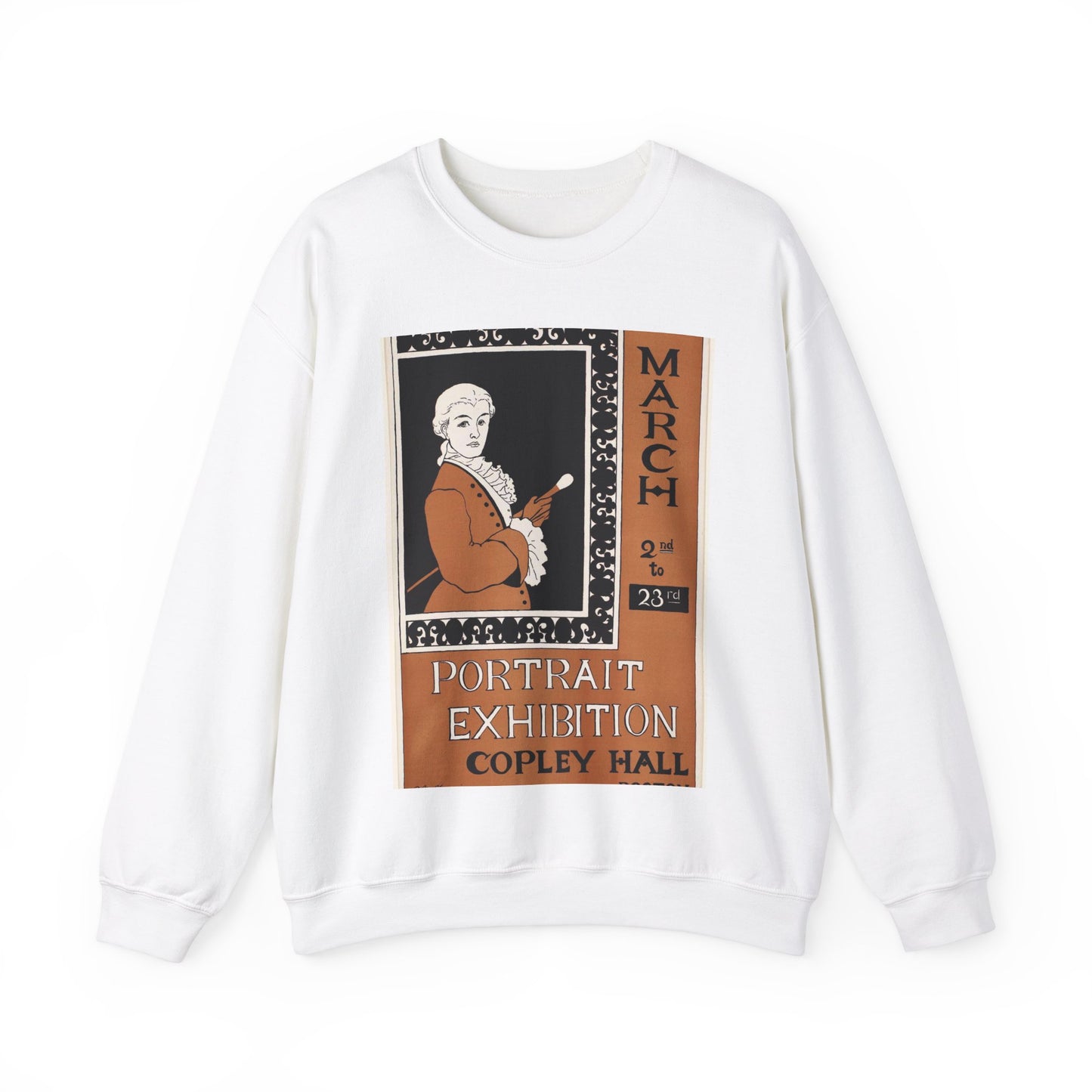 Portrait exhibition, Copley Hall, Boston, March 2nd to 23rd White Heavy Blend Adult Crew Neck SweatShirt