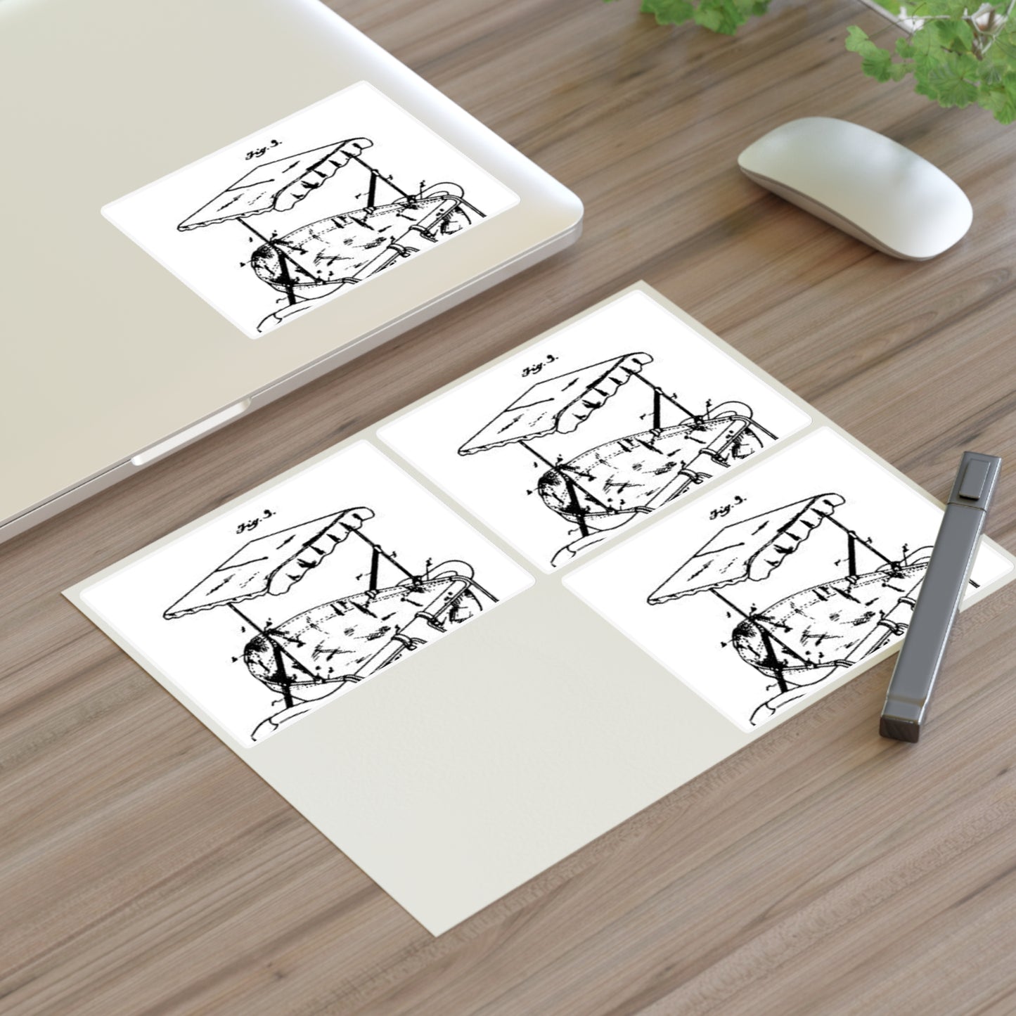 Patent drawing - 1895 Child's bike seat patent Public domain image Laminated UV Protective Vinyl Stickers