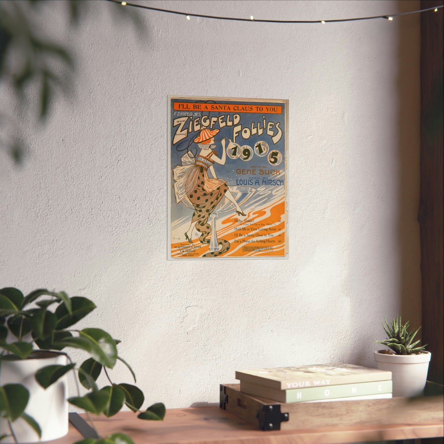 I'll be a Santa Claus to you - Sheet music, Popular songs of the day High Quality Matte Wall Art Poster for Home, Office, Classroom