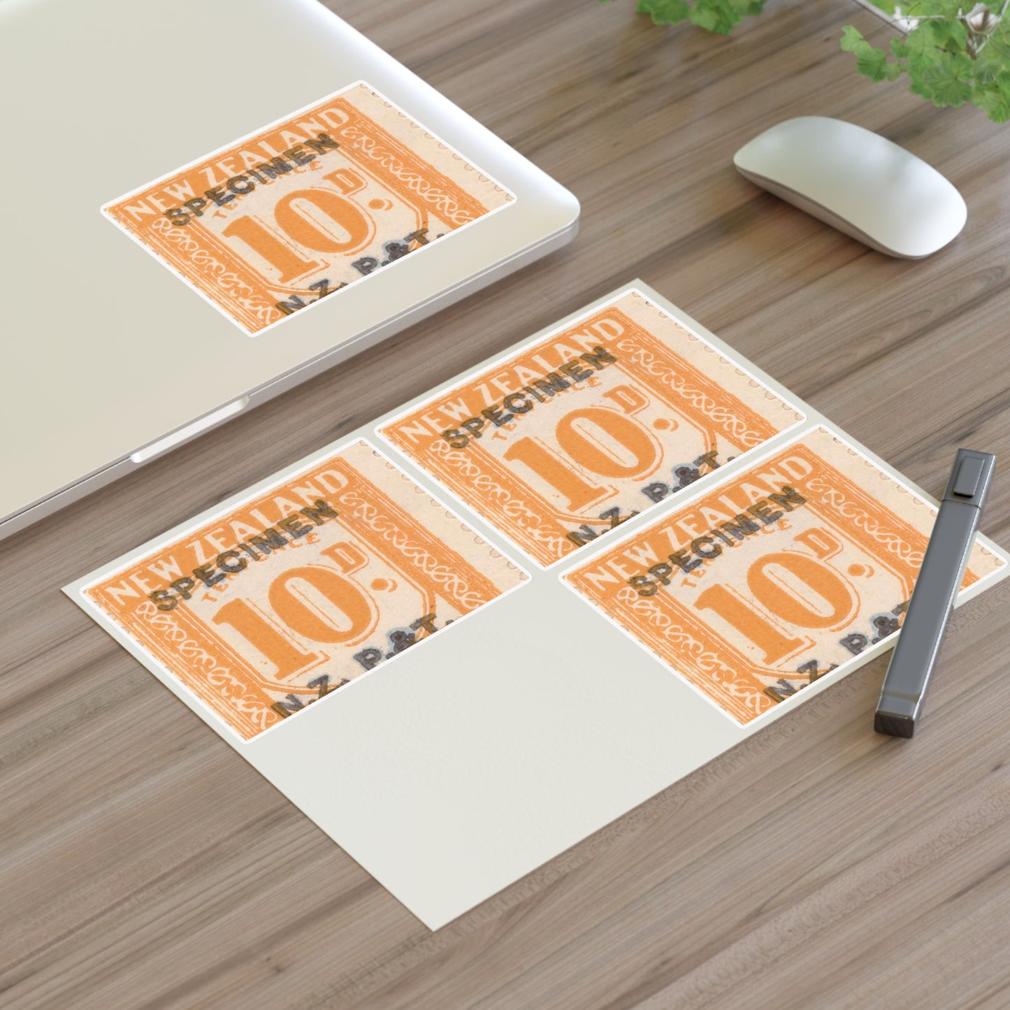 Ten penny Unemployment Relief stamp overprinted 'Specimen' Laminated UV Protective Vinyl Stickers