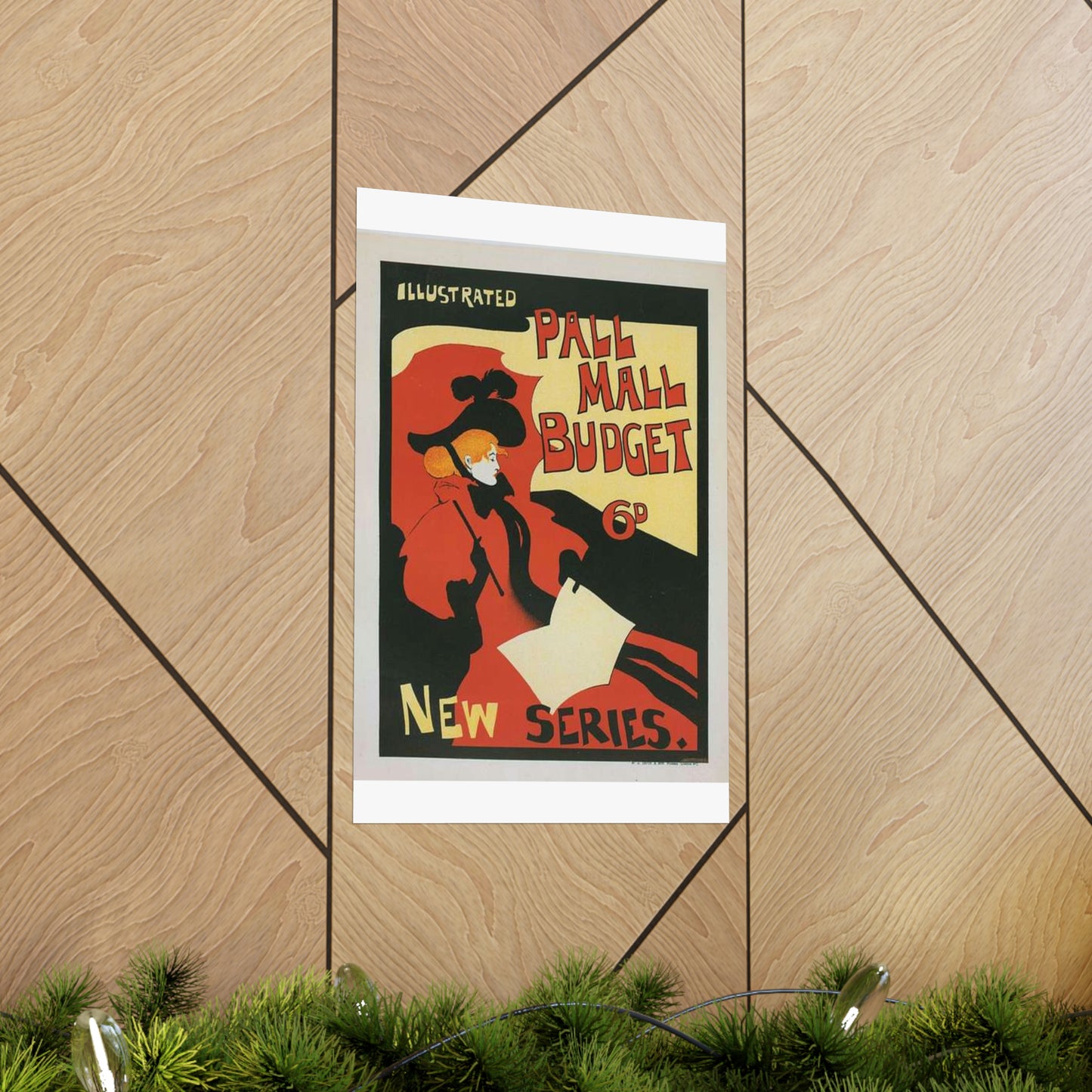 Affiche anglaise pour la revue hebdomadaire "Illustrated Pall Mall Budget". High Quality Matte Wall Art Poster for Home, Office, Classroom