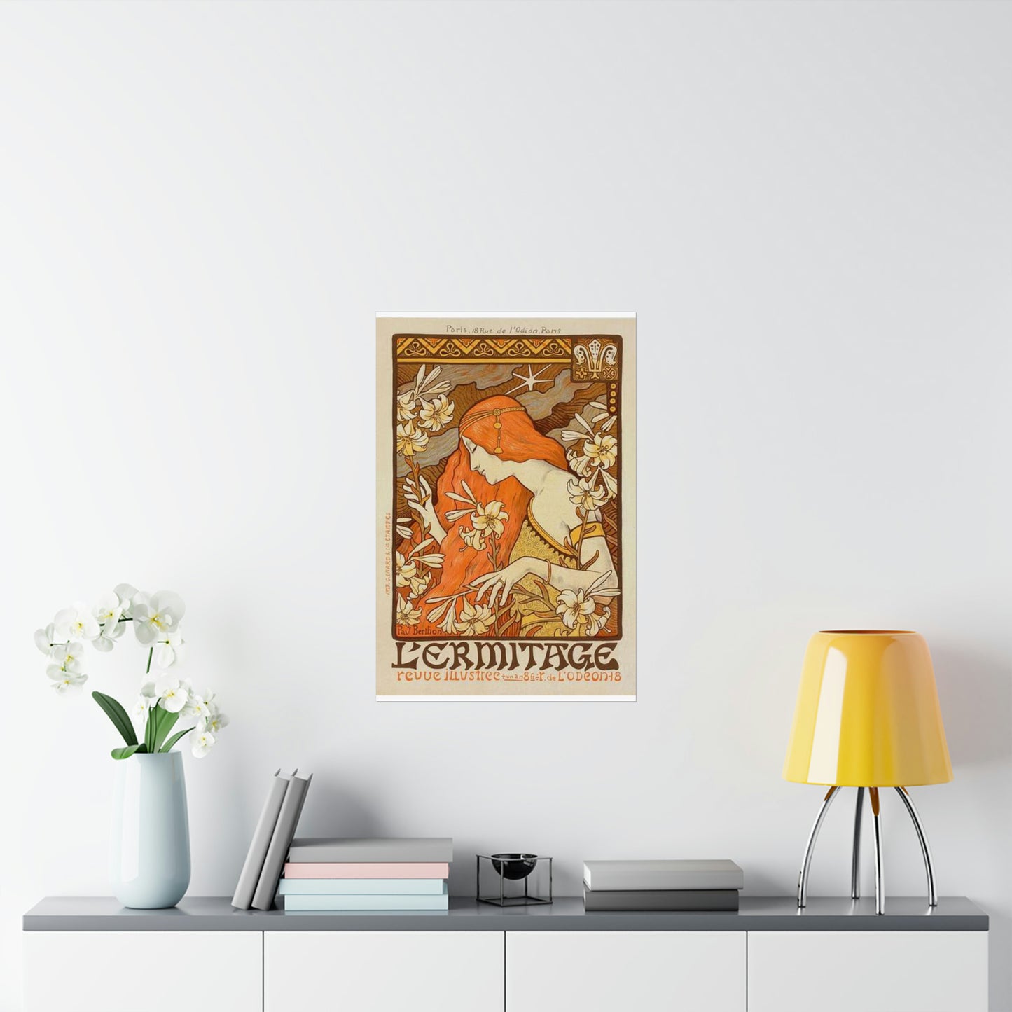 Paul Emile Berthon - Affiche pour la Revue "l'Érmitage. High Quality Matte Wall Art Poster for Home, Office, Classroom