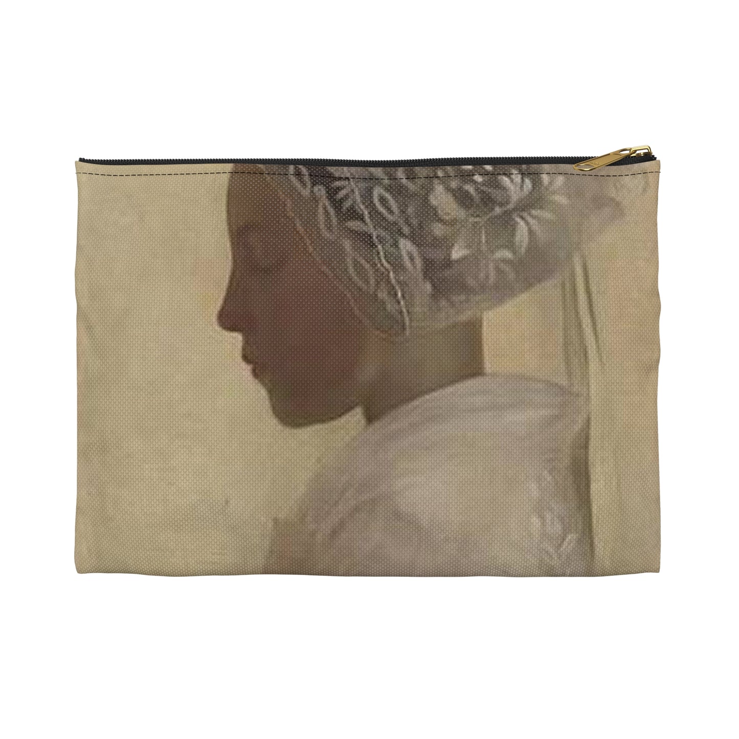 Gaston la touche a maiden in contemplation Large Organizer Pouch with Black Zipper