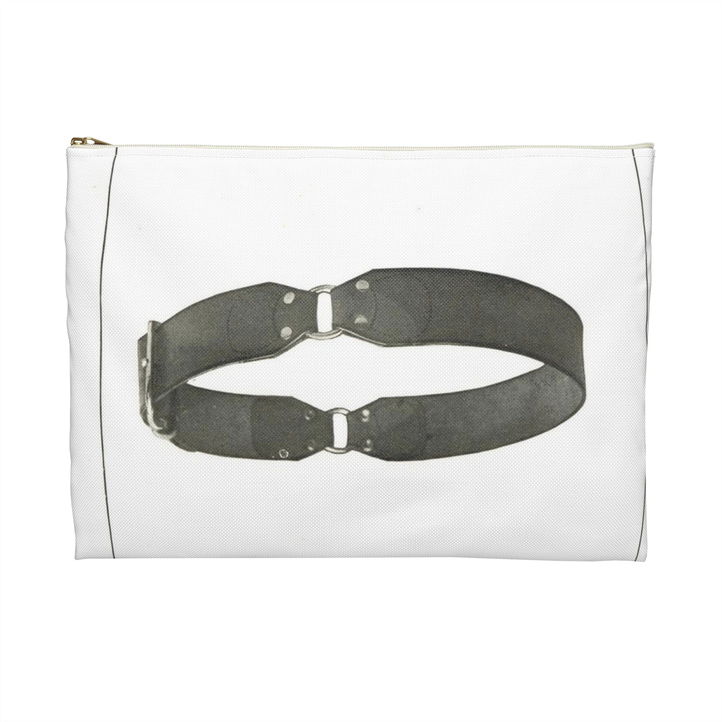 Patent drawing - Leather Waist Belt - . Public domain image Large Organizer Pouch with Black Zipper
