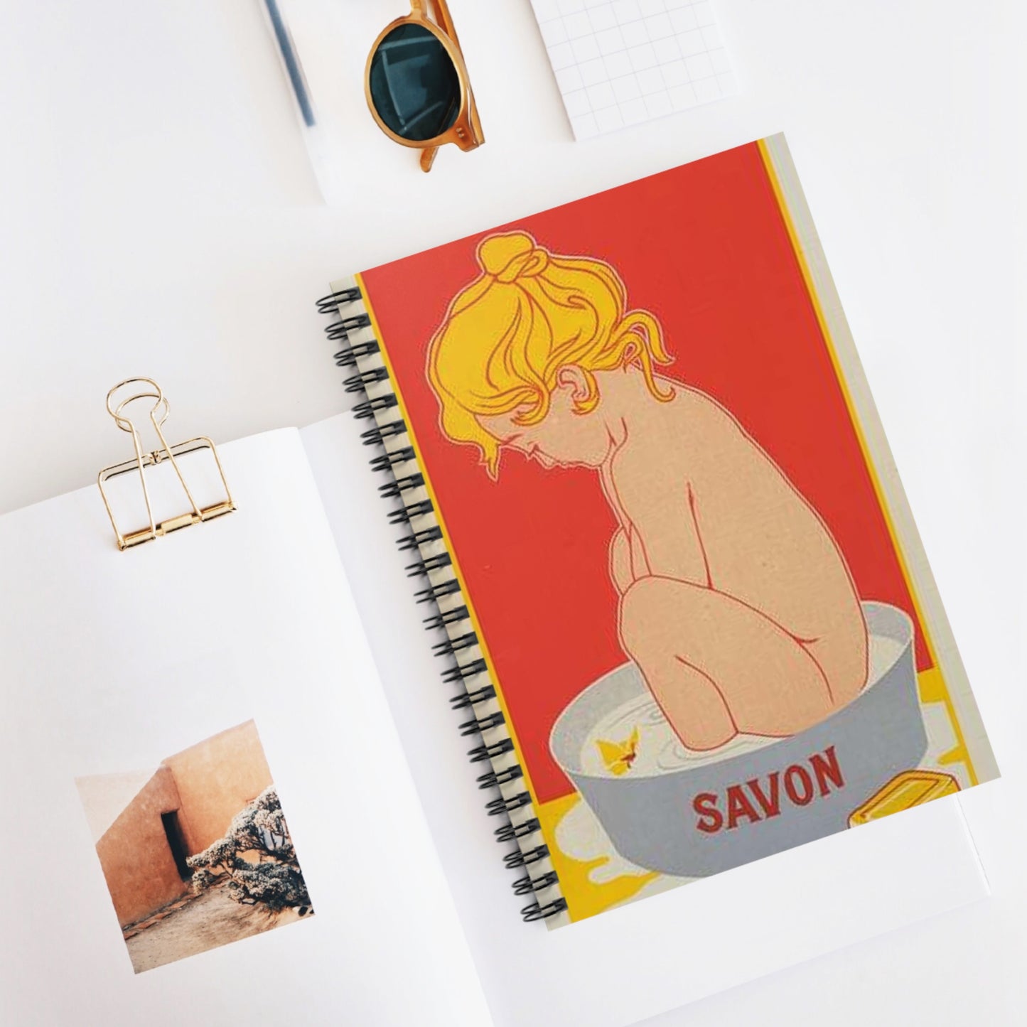 Affiche belge pour le "Savon Starlight". Spiral Bound Ruled Notebook with Printed Cover
